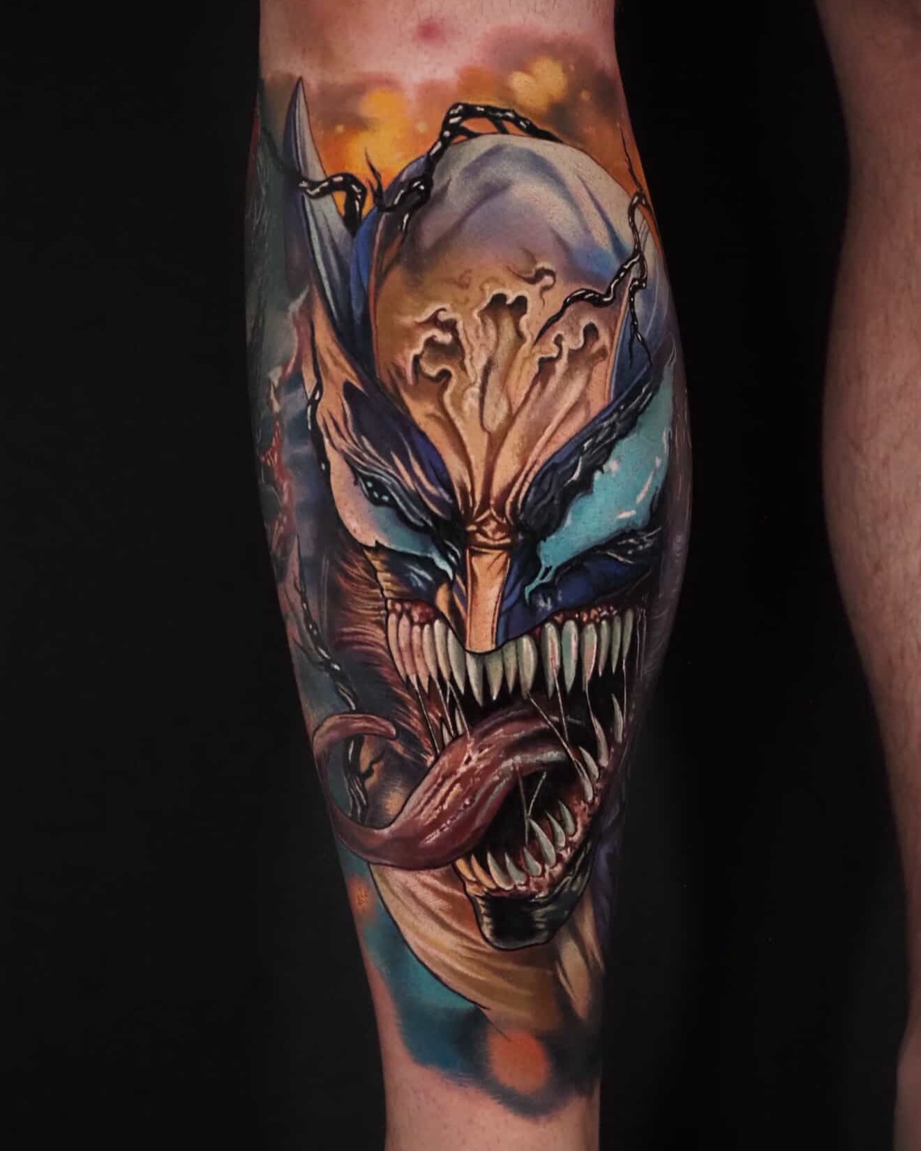 Venom dark realism tattoo on the forearm by Anna mcfarlane, Melbourne, Victoria