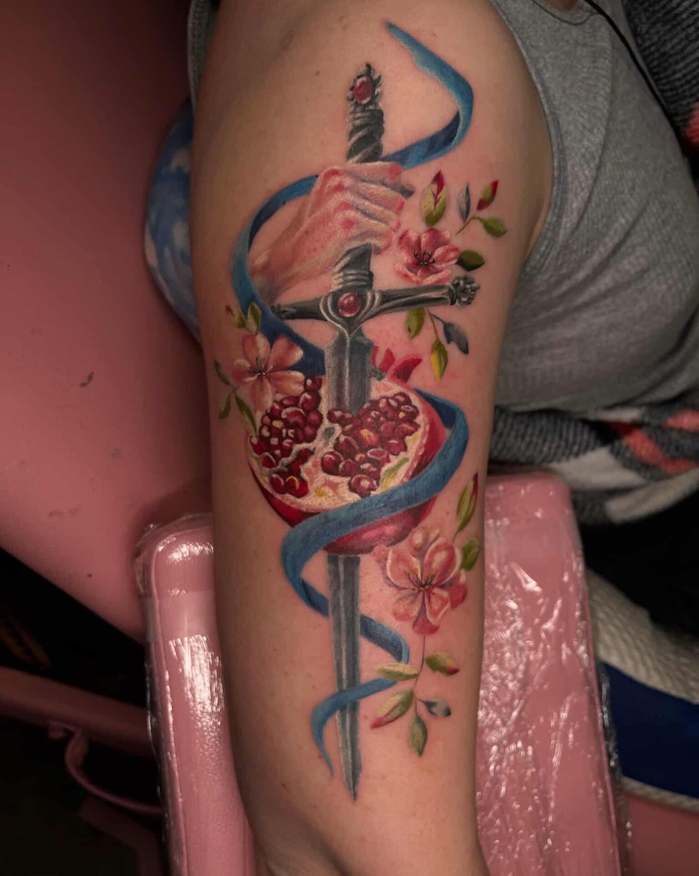 Tattoo by @triple888tattoos — realism, watercolor