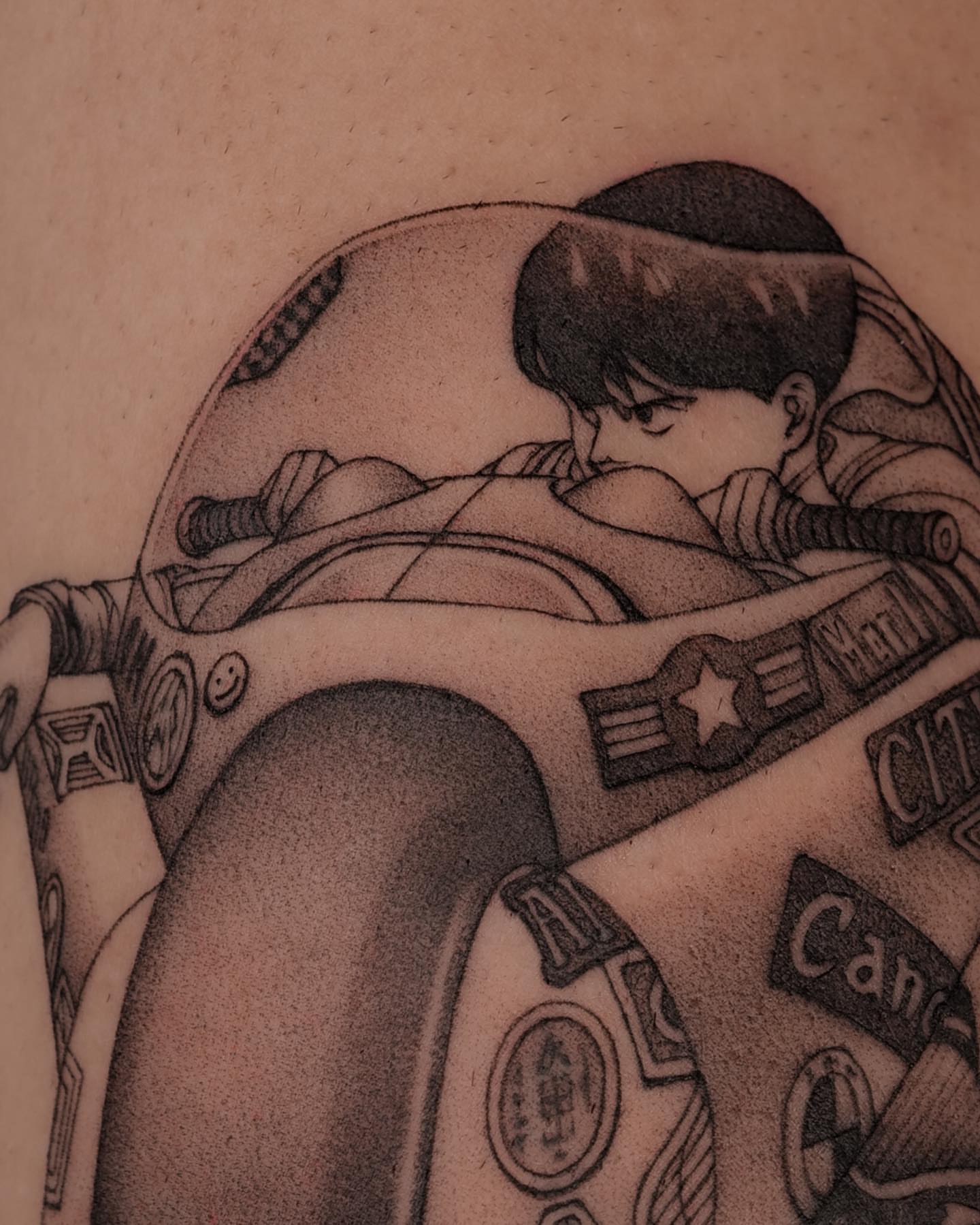 Tattoo by @jjjaylud — dotwork, anime