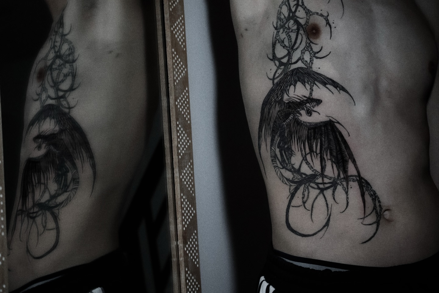 Tattoo by @musoutattoo — black_and_grey, dark_realism