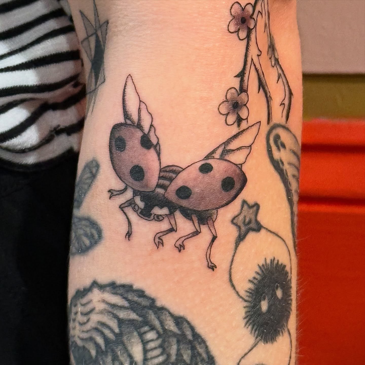 Tattoo by @nathanwohlftattooing — dotwork, realism