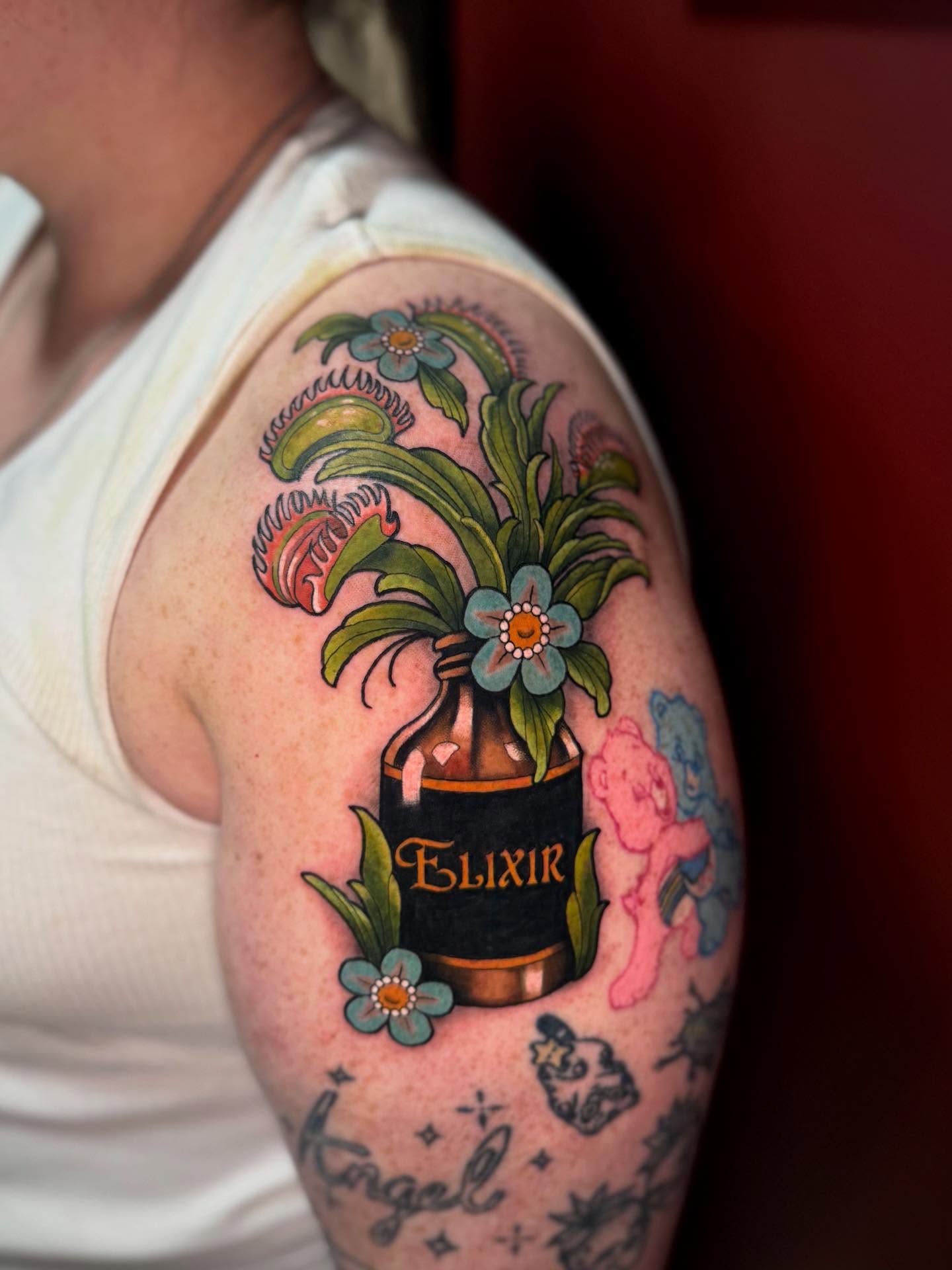 Tattoo by @causedonuts — american_traditional, dotwork