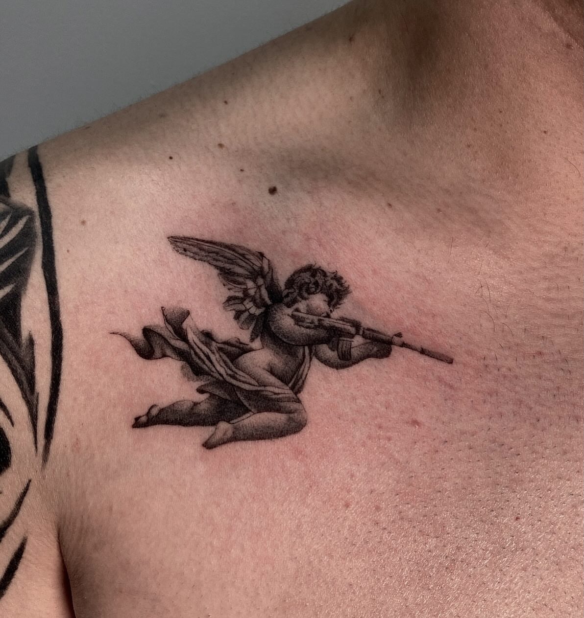 Tattoo by @jayinkytattz β black_and_grey