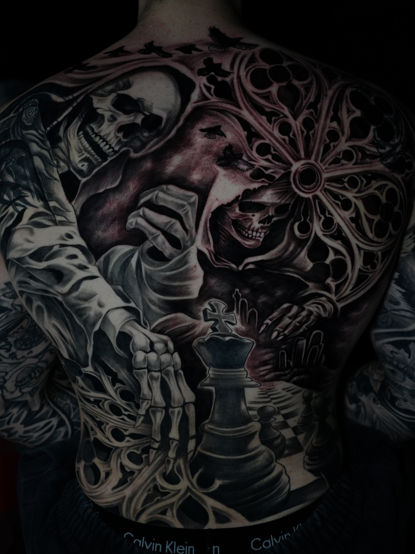 Tattoo by @kiddo_tats — dark_realism, black_and_grey