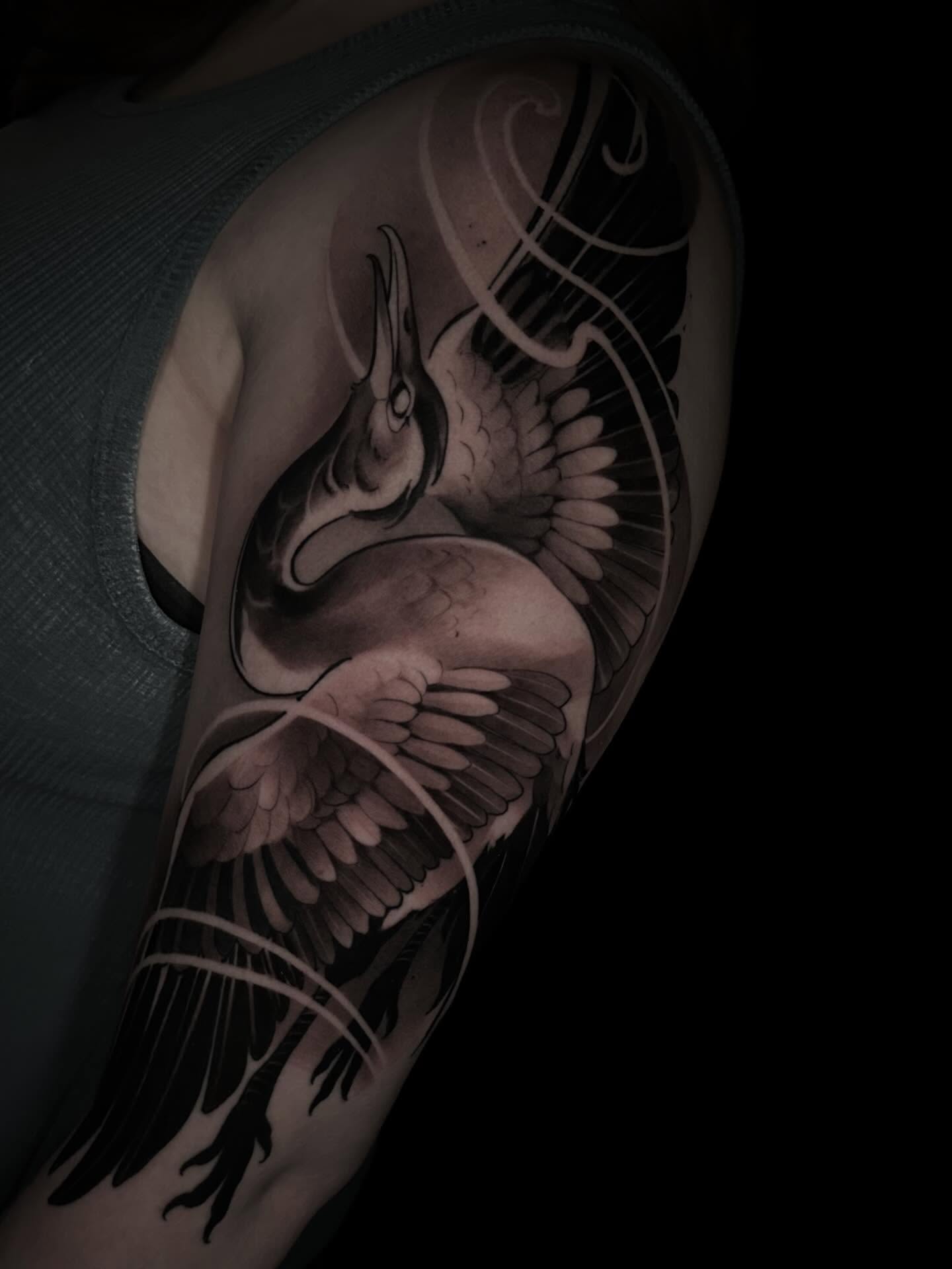 Tattoo by @nathanadsitart — black_and_grey