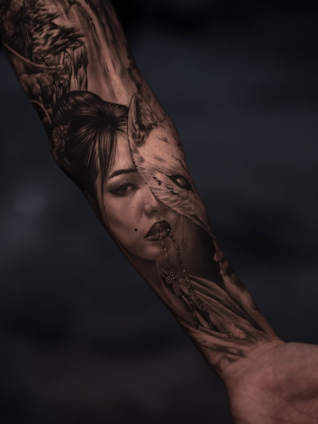 Tattoo by @andretattoostx β realism, black_and_grey