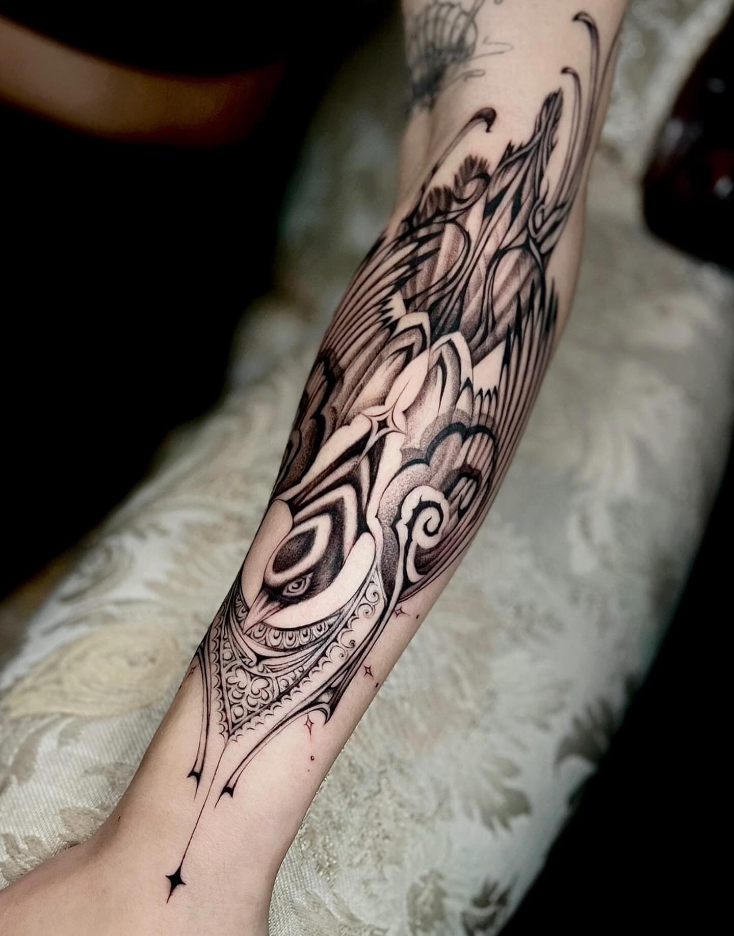 Tattoo by @inklore_ β black_and_grey, geometric