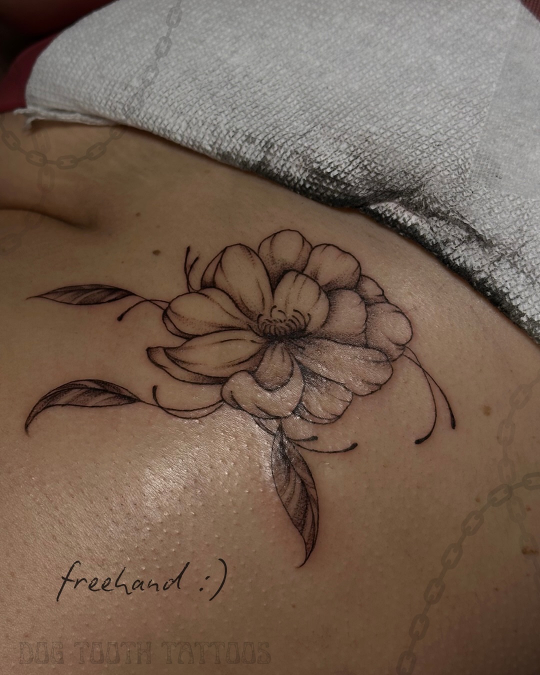 Tattoo by @dogtoothtattoos — black_and_grey