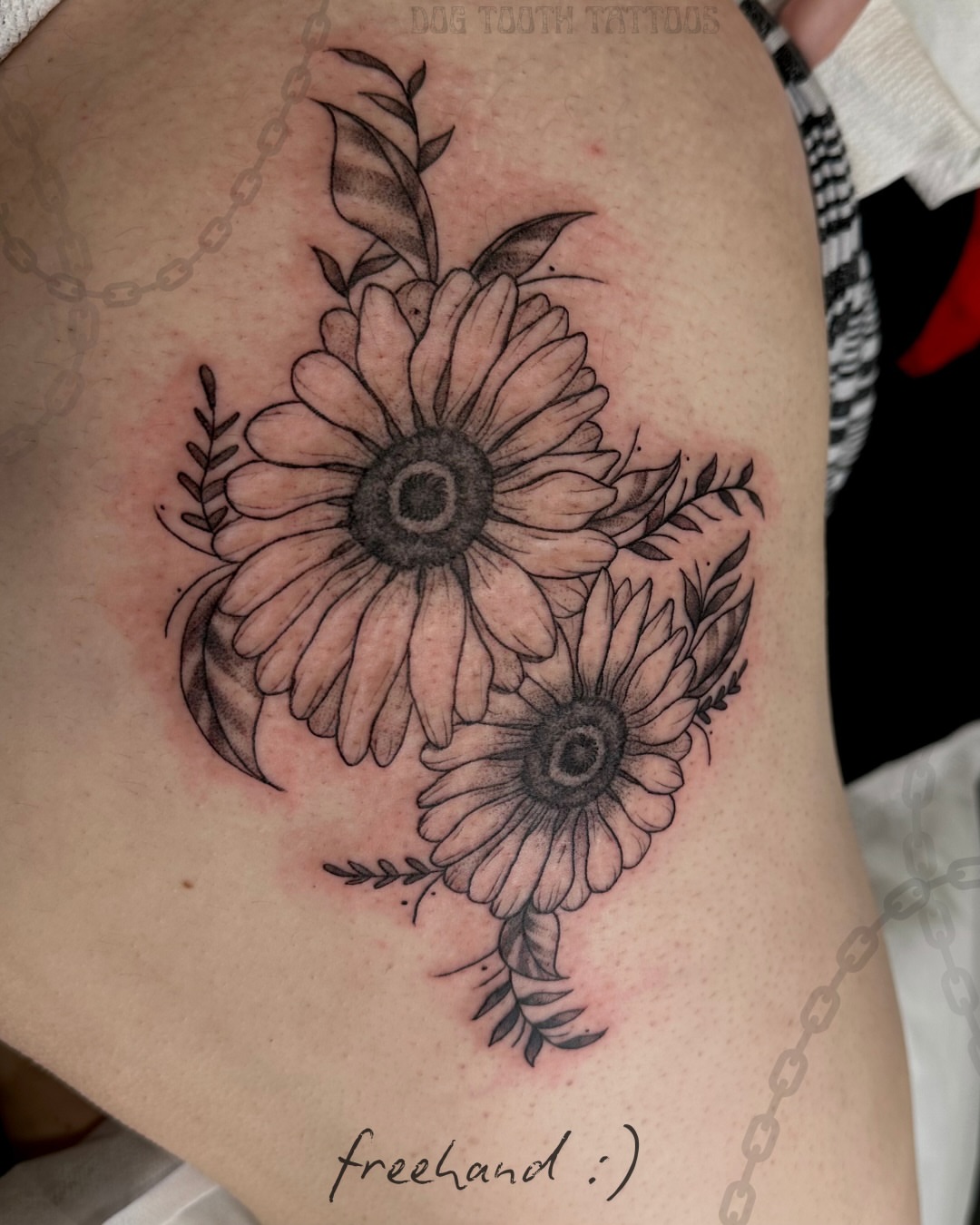Tattoo by @dogtoothtattoos — black_and_grey