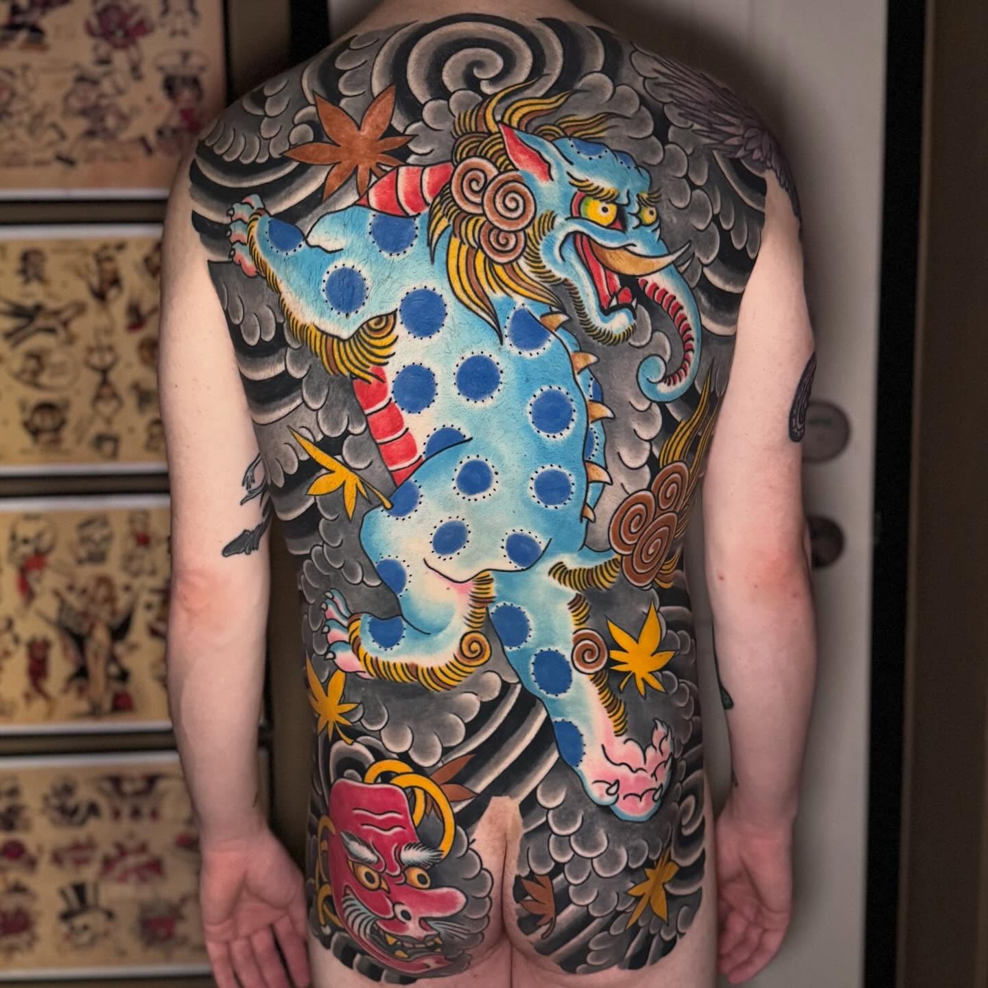 Tattoo by @xlandonx — japanese_irezumi, dotwork