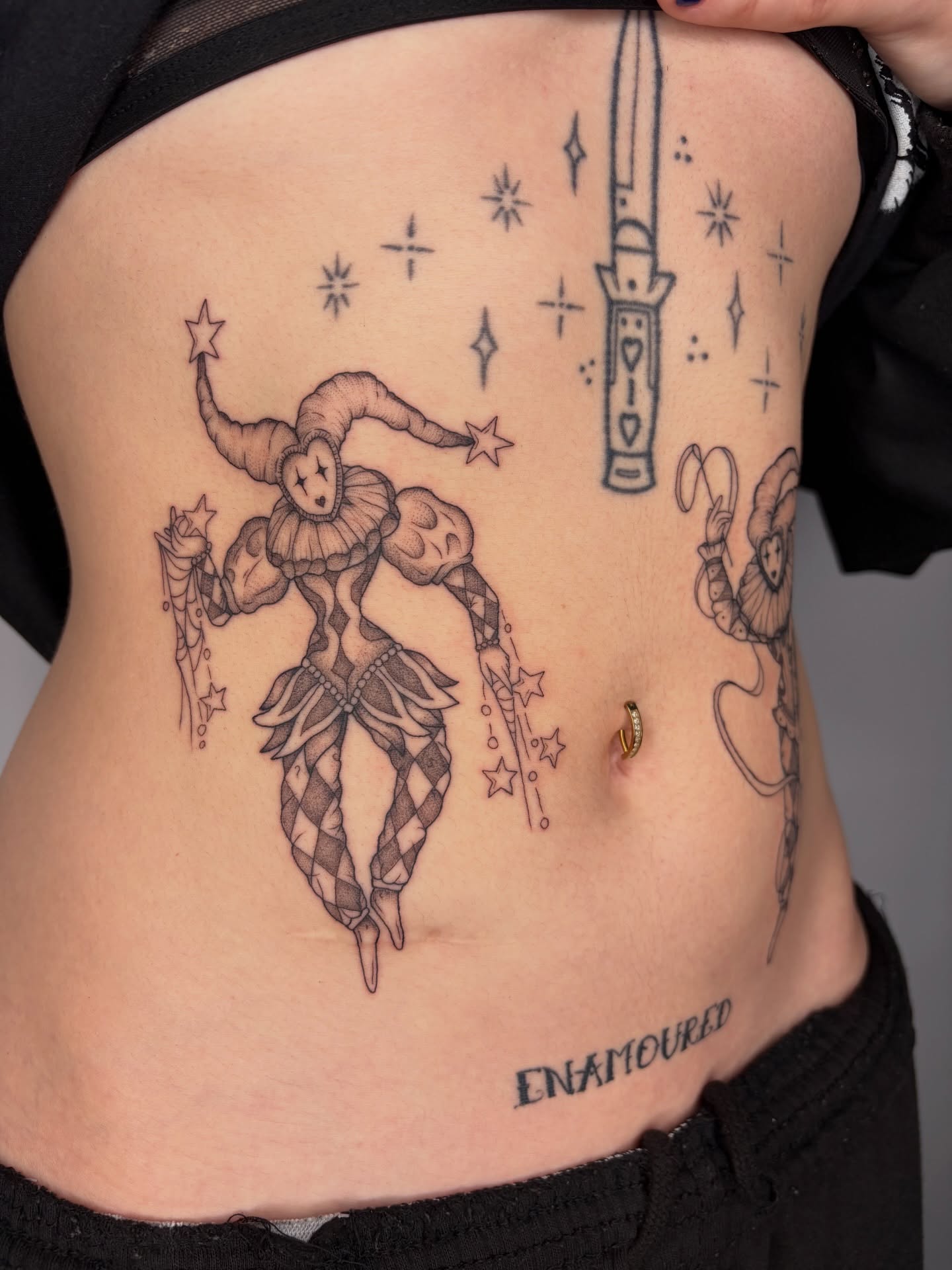 Tattoo by @poppyoliviatattoo — black_and_grey
