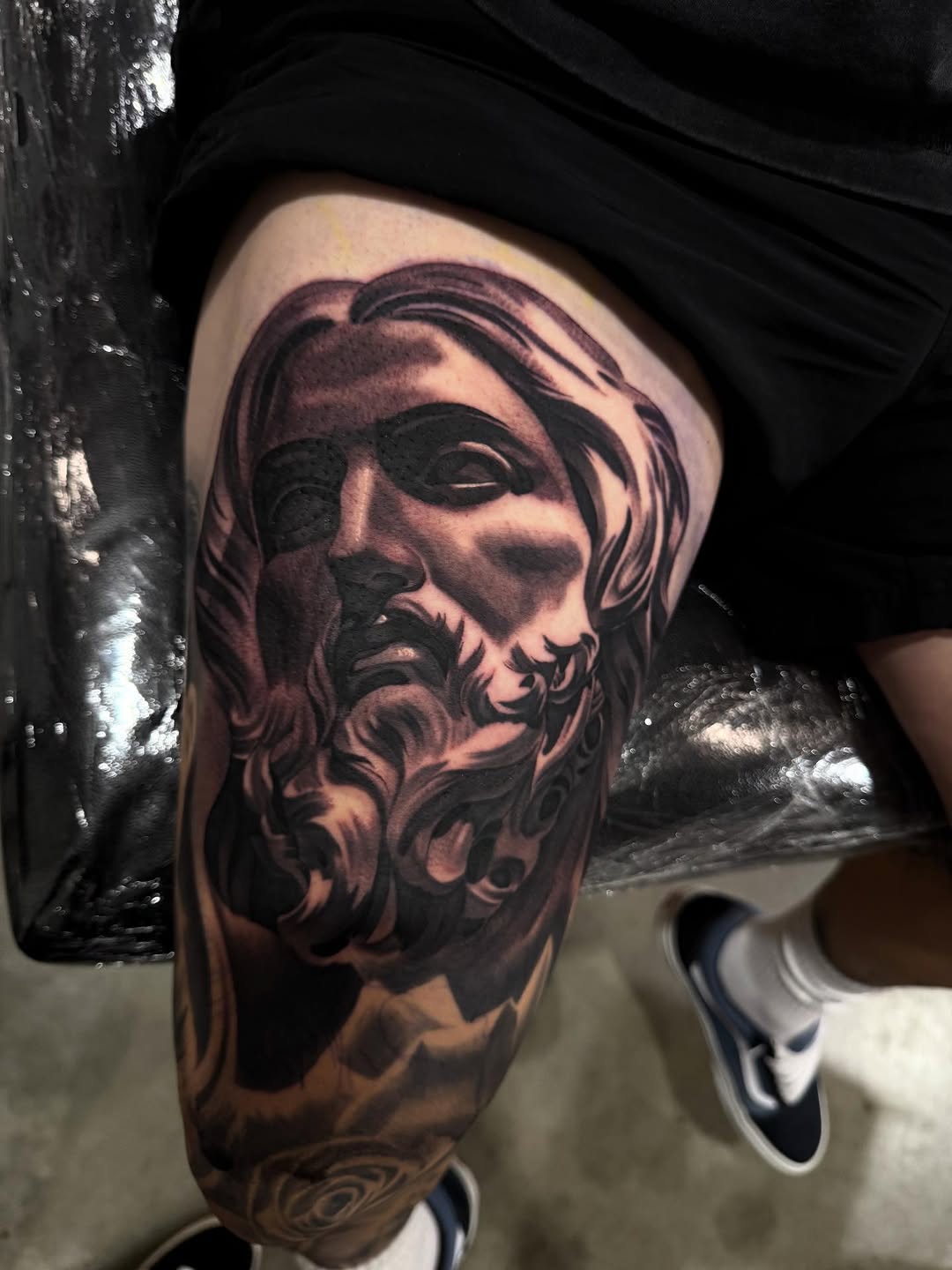 Tattoo by @tattoo_isaac562 — realism, black_and_grey