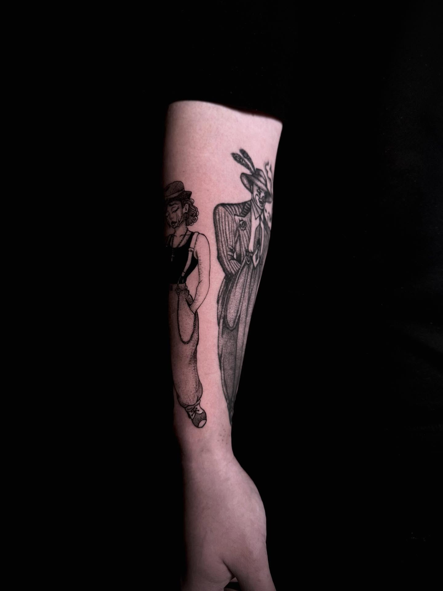 Tattoo by @oneinkedangel — black_and_grey