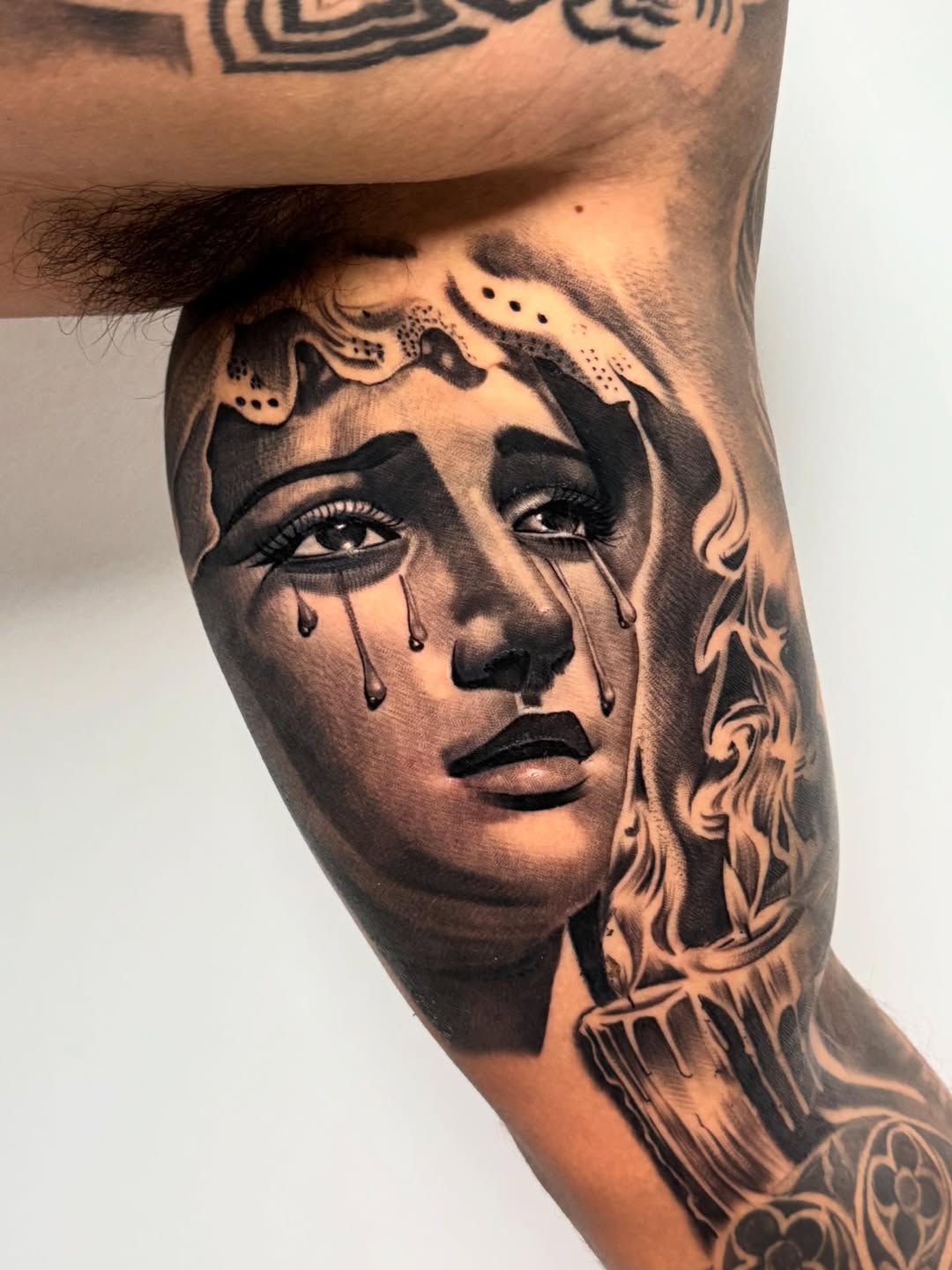 Tattoo by @saeso___ — black_and_grey, realism