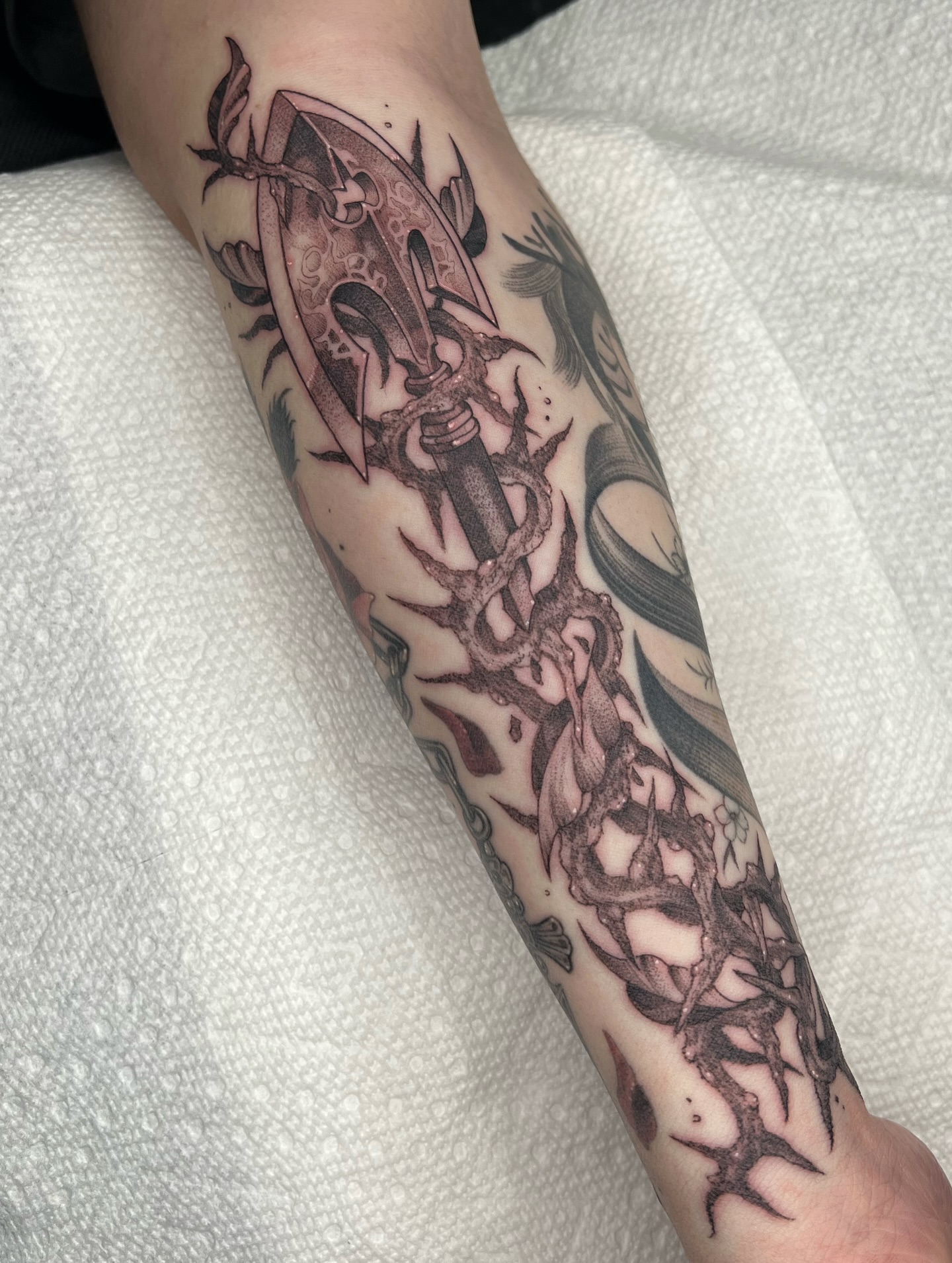 Tattoo by @toothfairytats — black_and_grey, realism