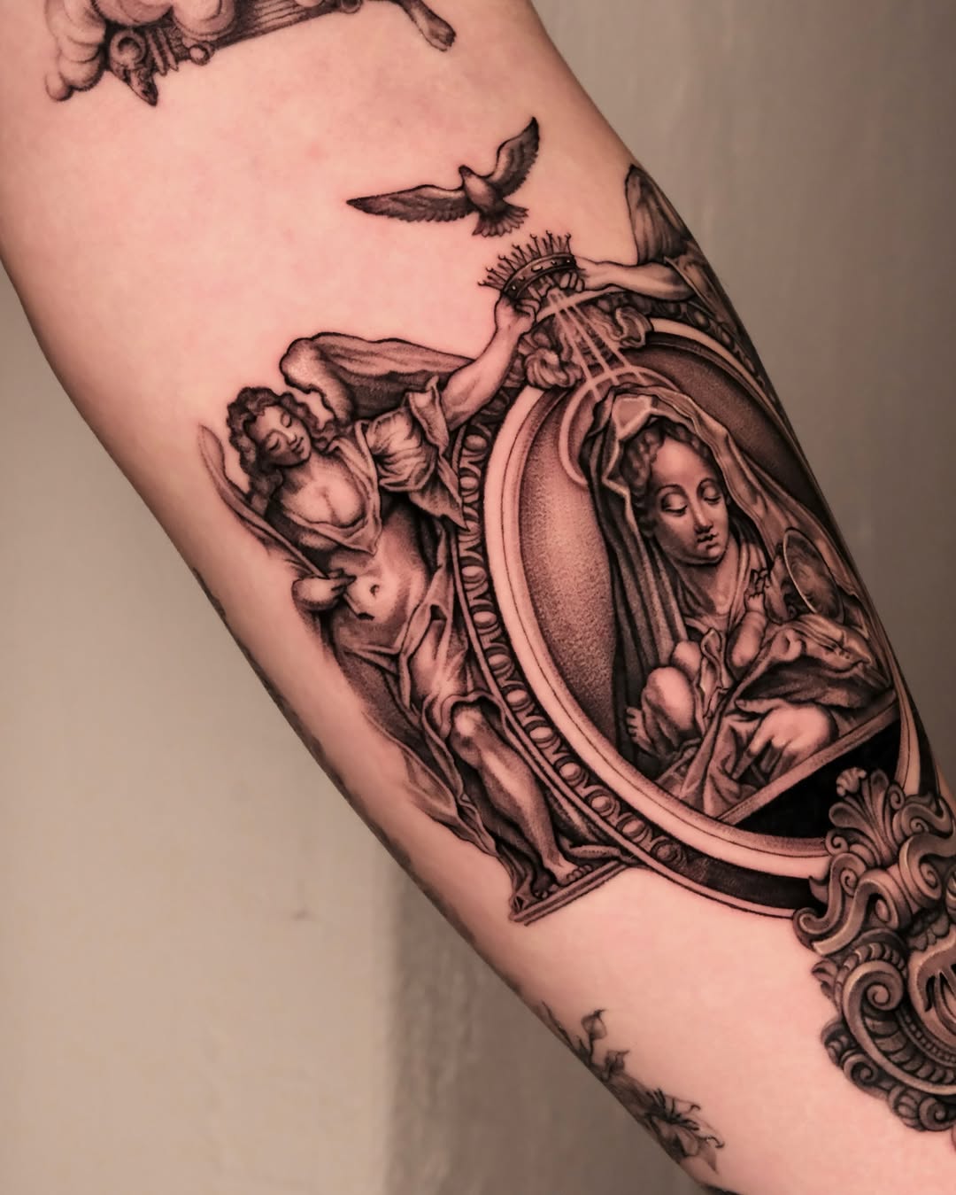 Tattoo by @a_youngg_____ β realism, black_and_grey