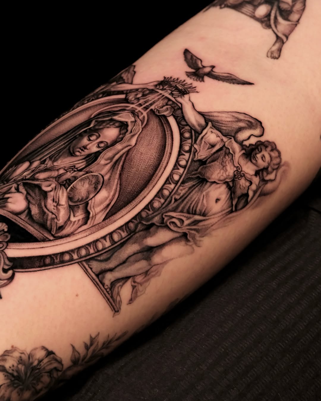Tattoo by @a_youngg_____ β realism, black_and_grey