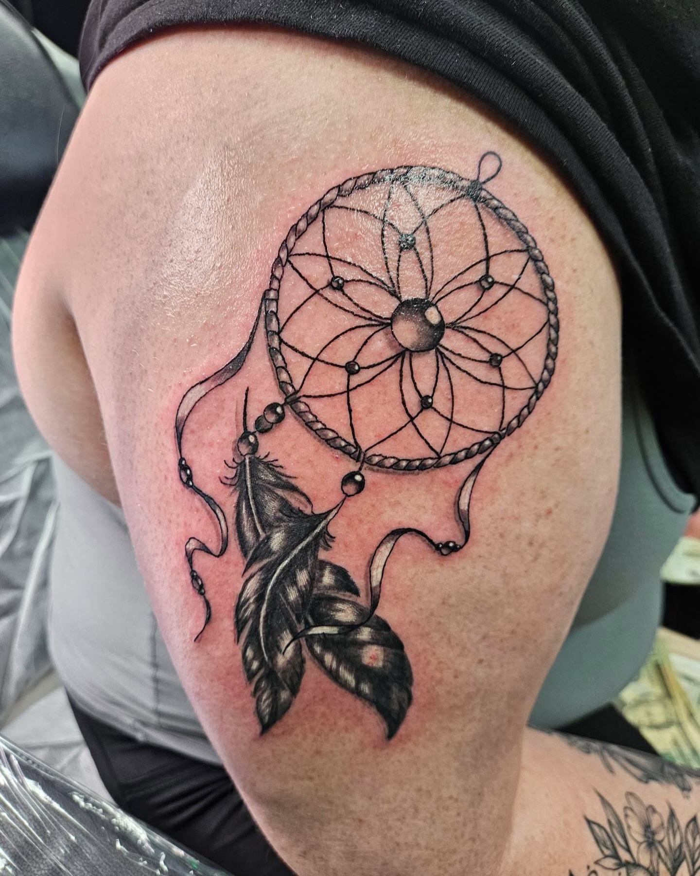 Tattoo by @angrygnometattoo — black_and_grey