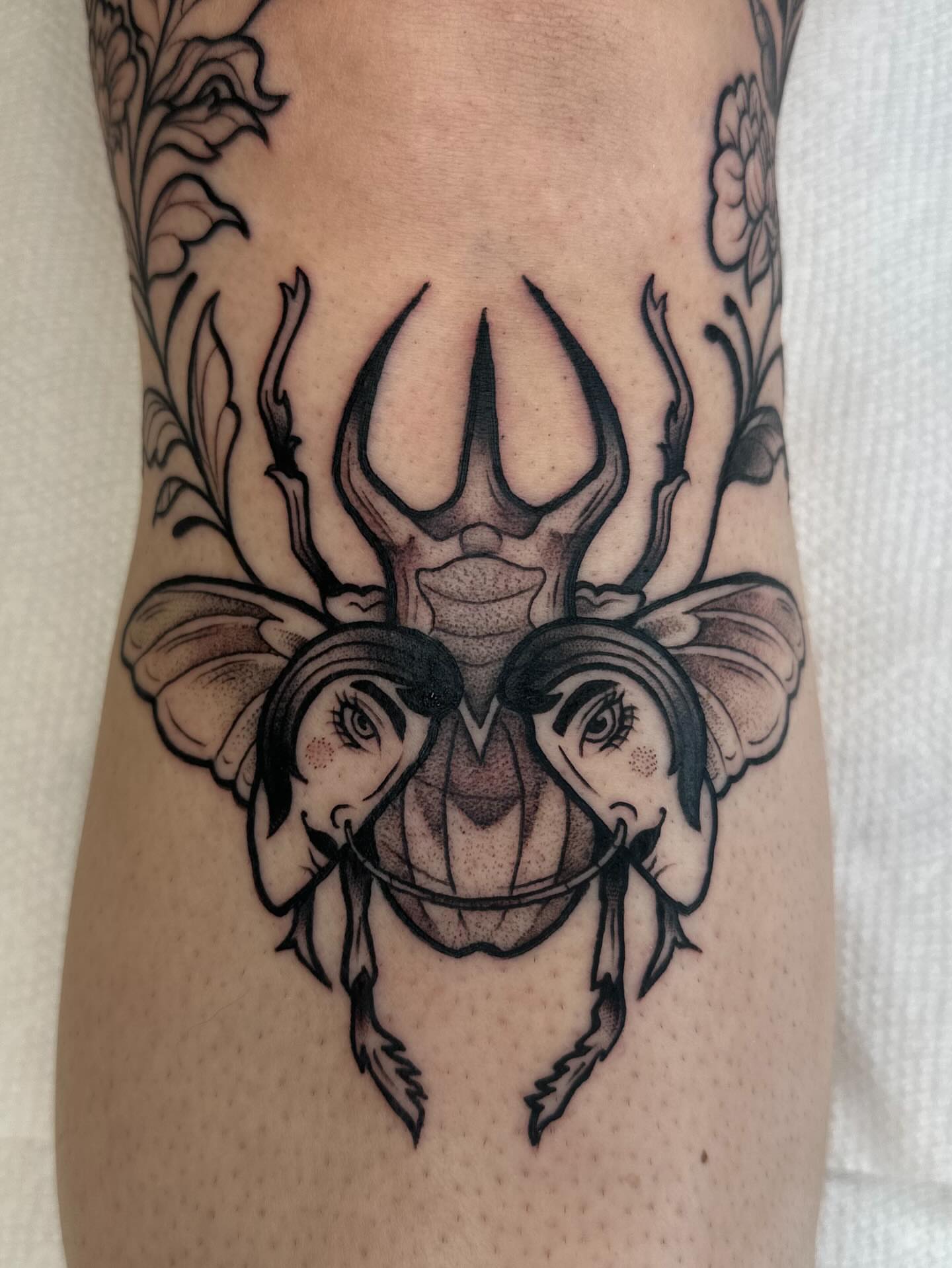 Tattoo by @hyenainks — black_and_grey