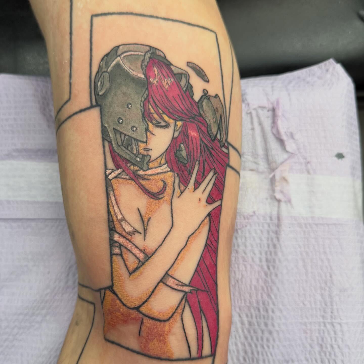 Tattoo by @sinfulwaifu — anime