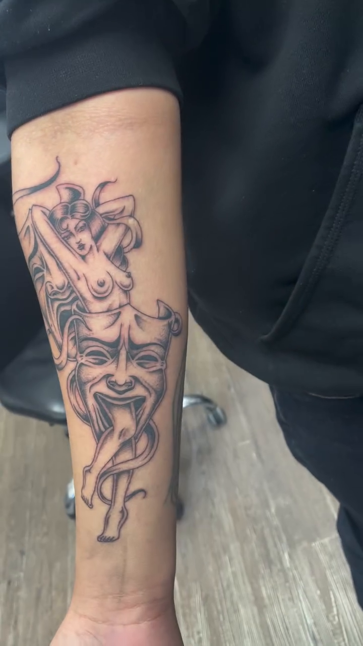 Realism tattoo on the forearm by Brayden P Tattoo