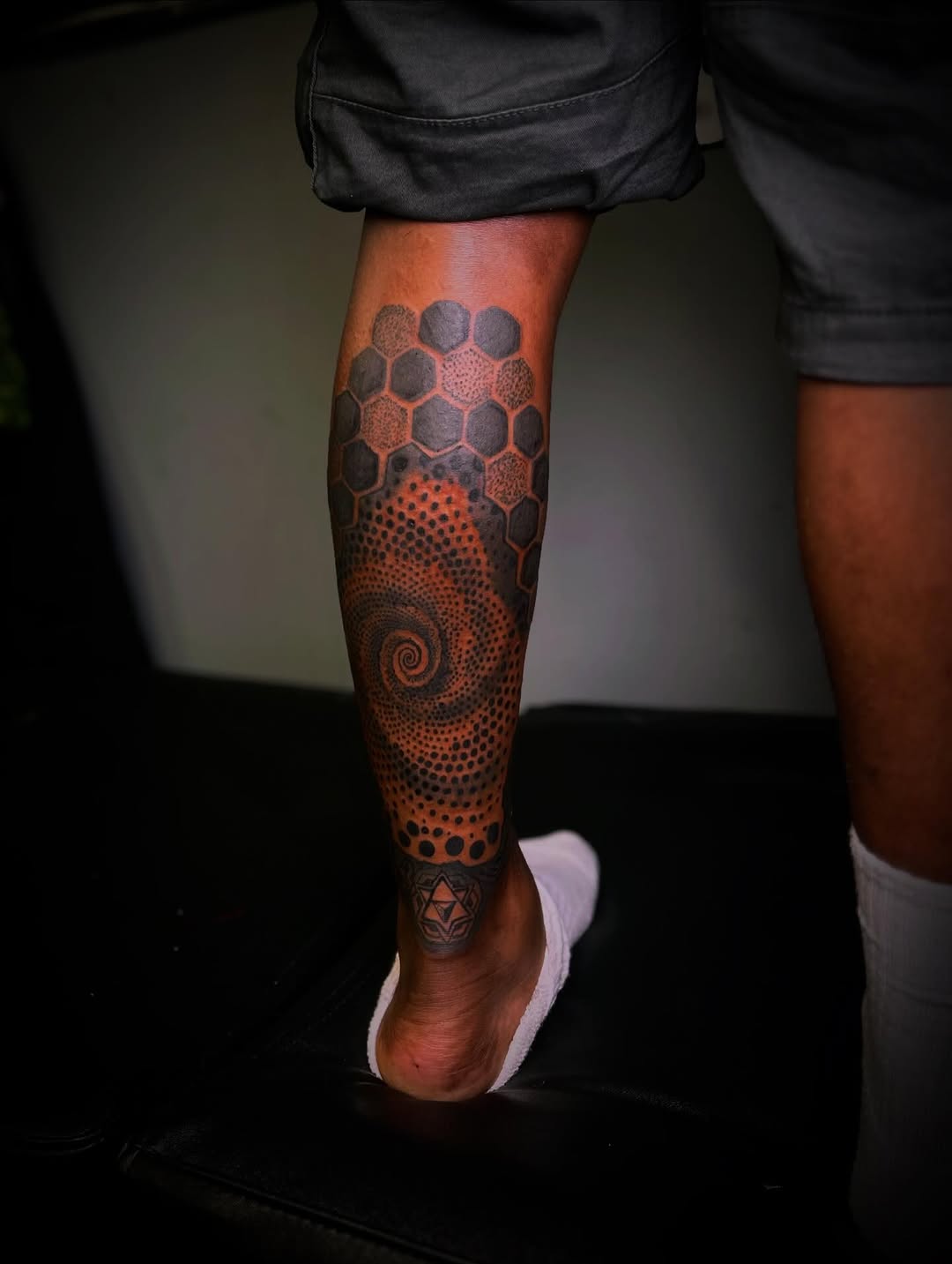 Tattoo by @inkgawd โ geometric, dotwork