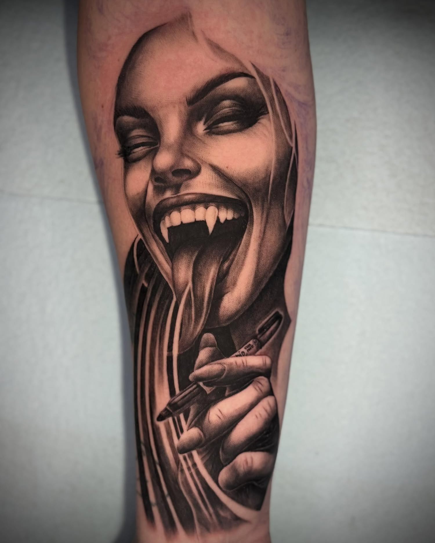 Tattoo by @webbz_tattoos — realism, dark_realism