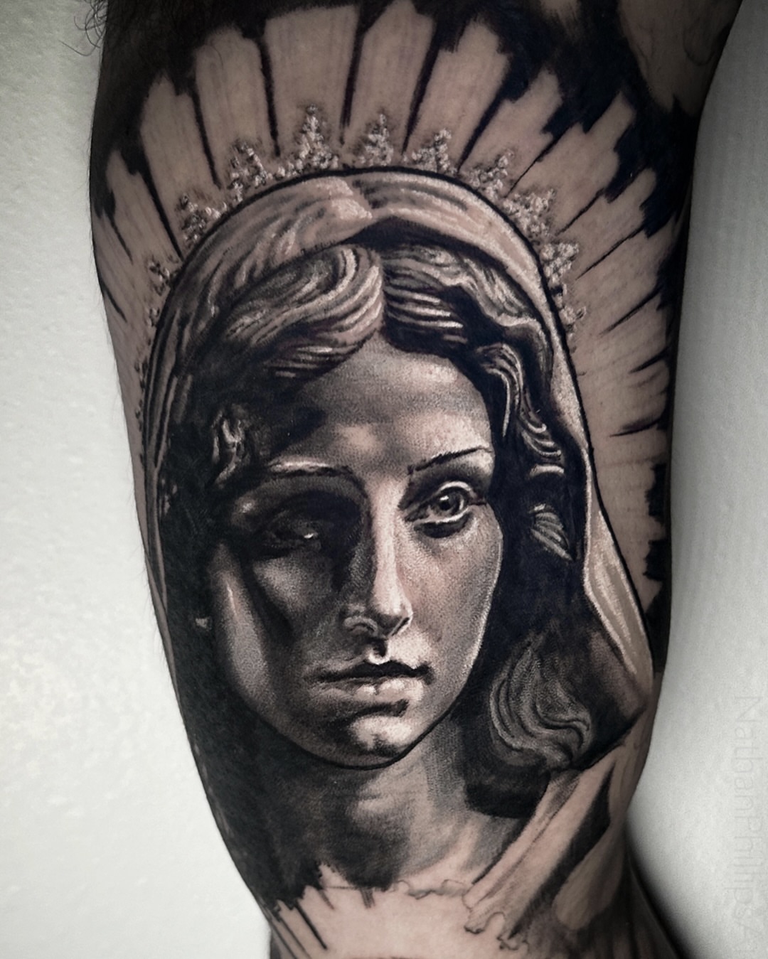 Tattoo by @nathanphillips_art — black_and_grey, realism