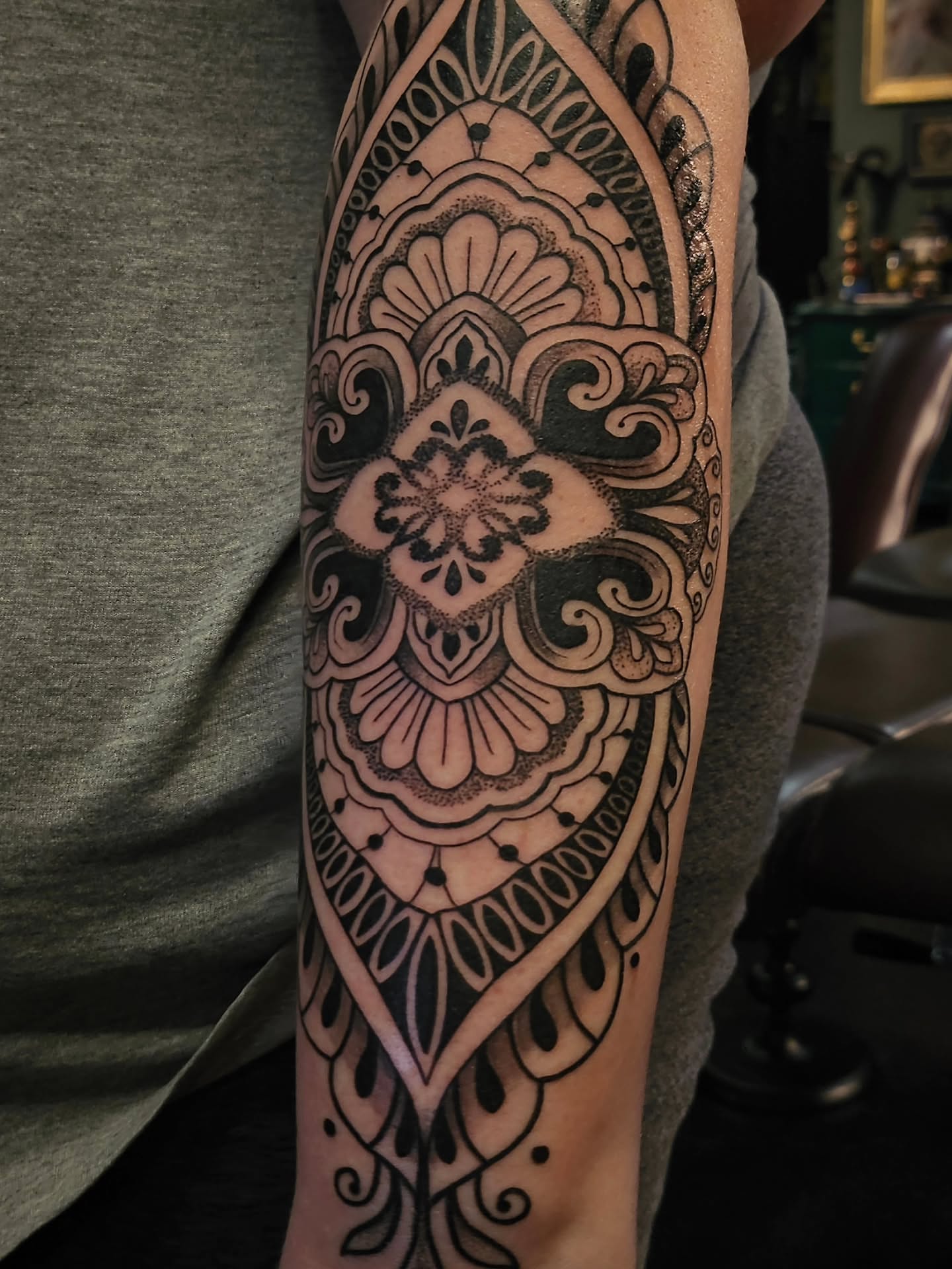 Tattoo by @needleandthorntattoo — black_and_grey