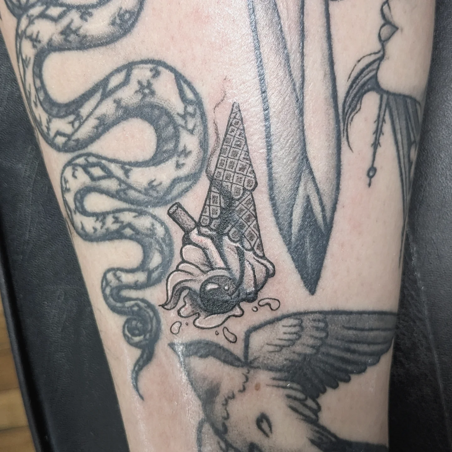Tattoo by @inkedmongoose — black_and_grey