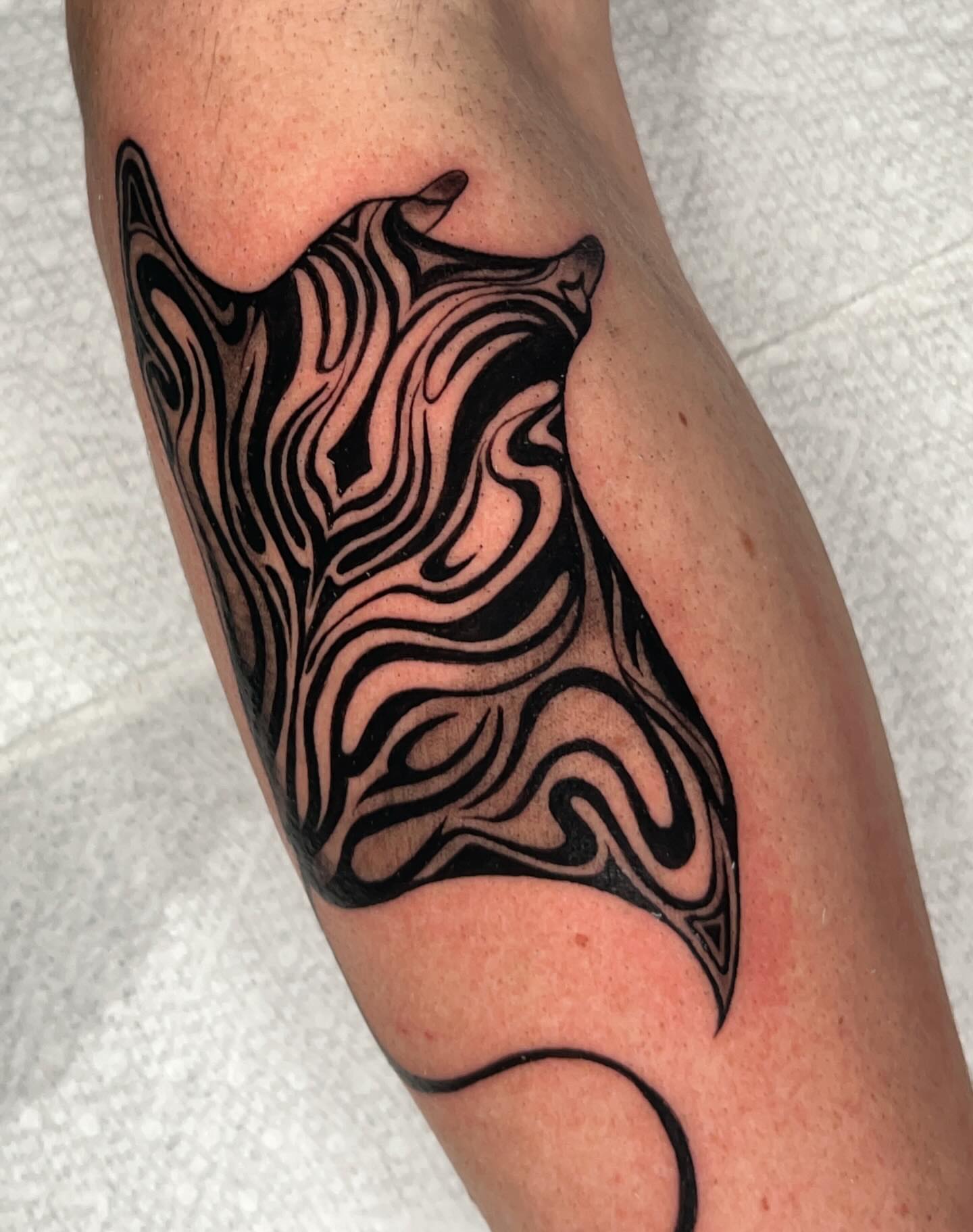 Abstract flame tribal tattoo on the forearm by ✧ :: paloma :: ✧