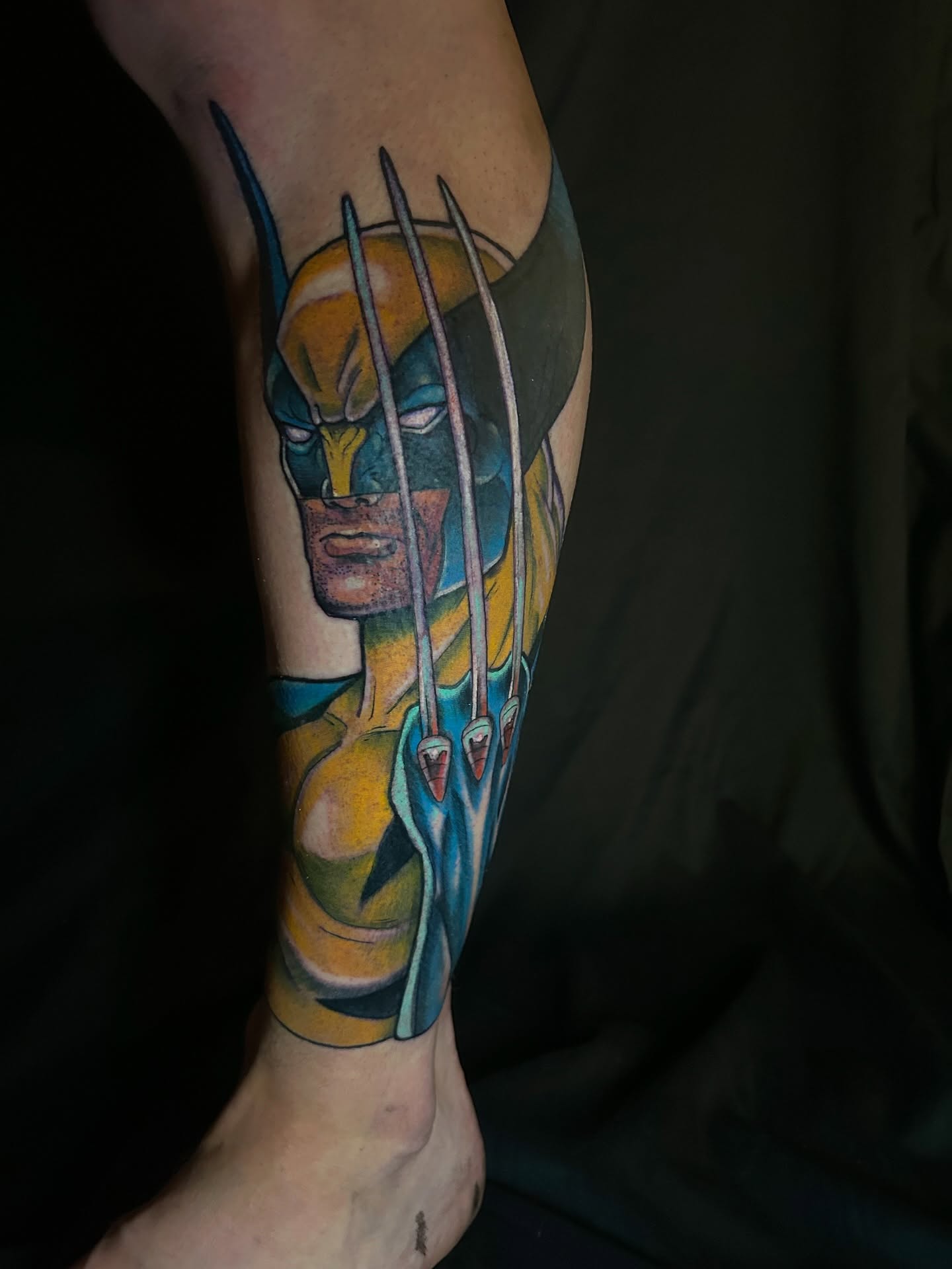 Wolverine American traditional tattoo on the forearm by Ryan Willard, Denver, Colorado