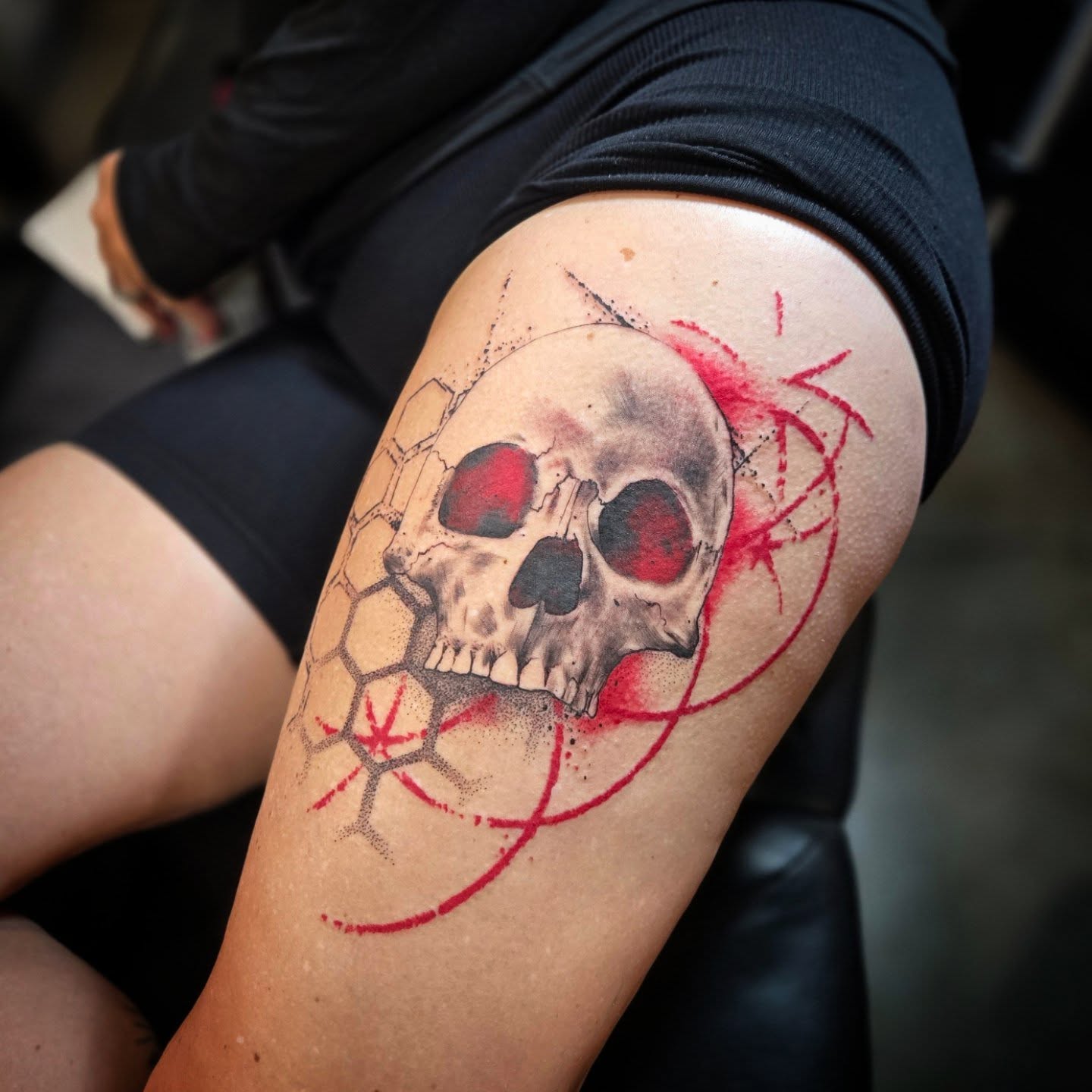 Tattoo by @aaronistattoo — dotwork, realism