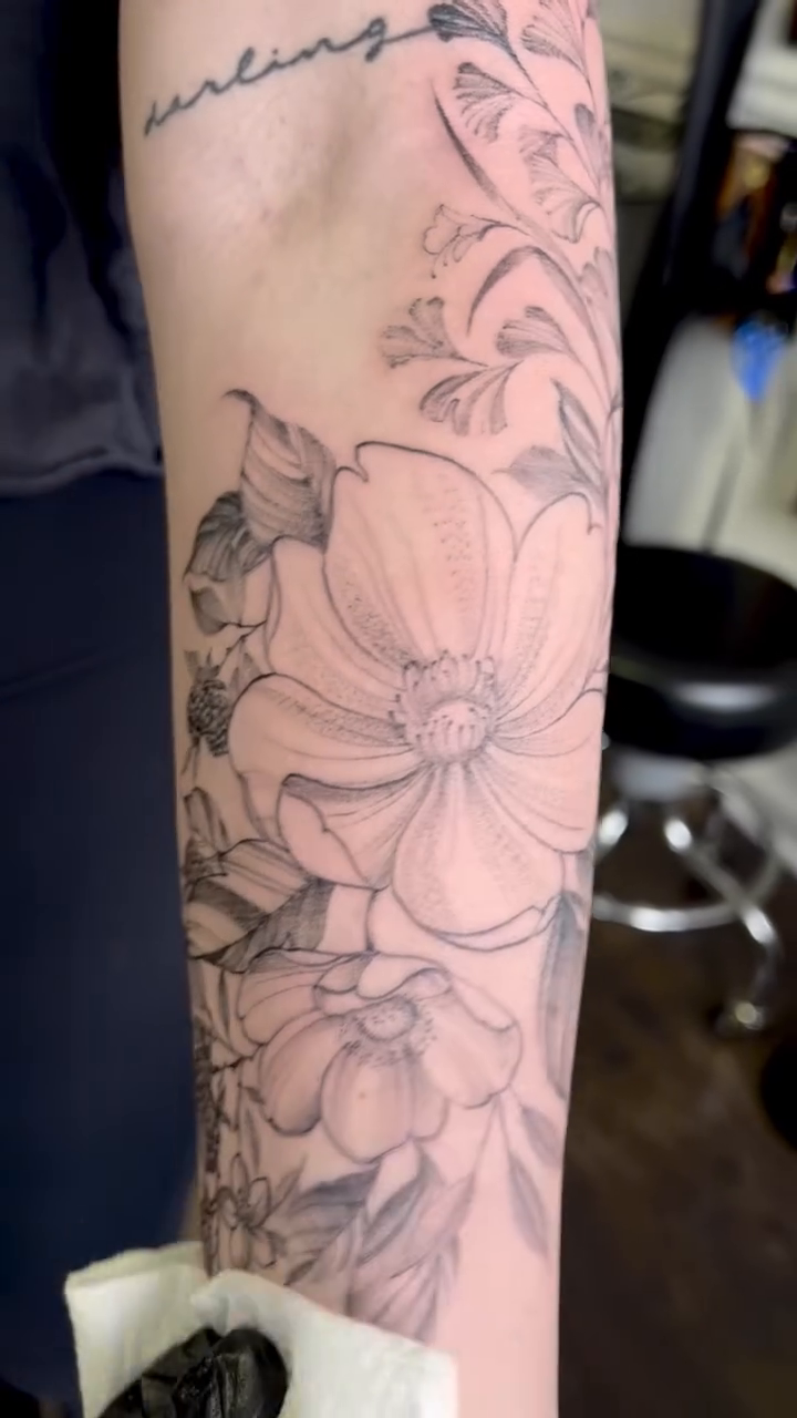 Tattoo by @woodrowtattoo — fine_line, black_and_grey