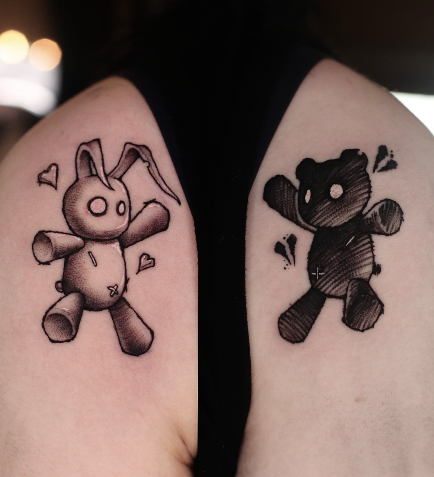 Tattoo by @tattooist_twoface — black_and_grey, dotwork
