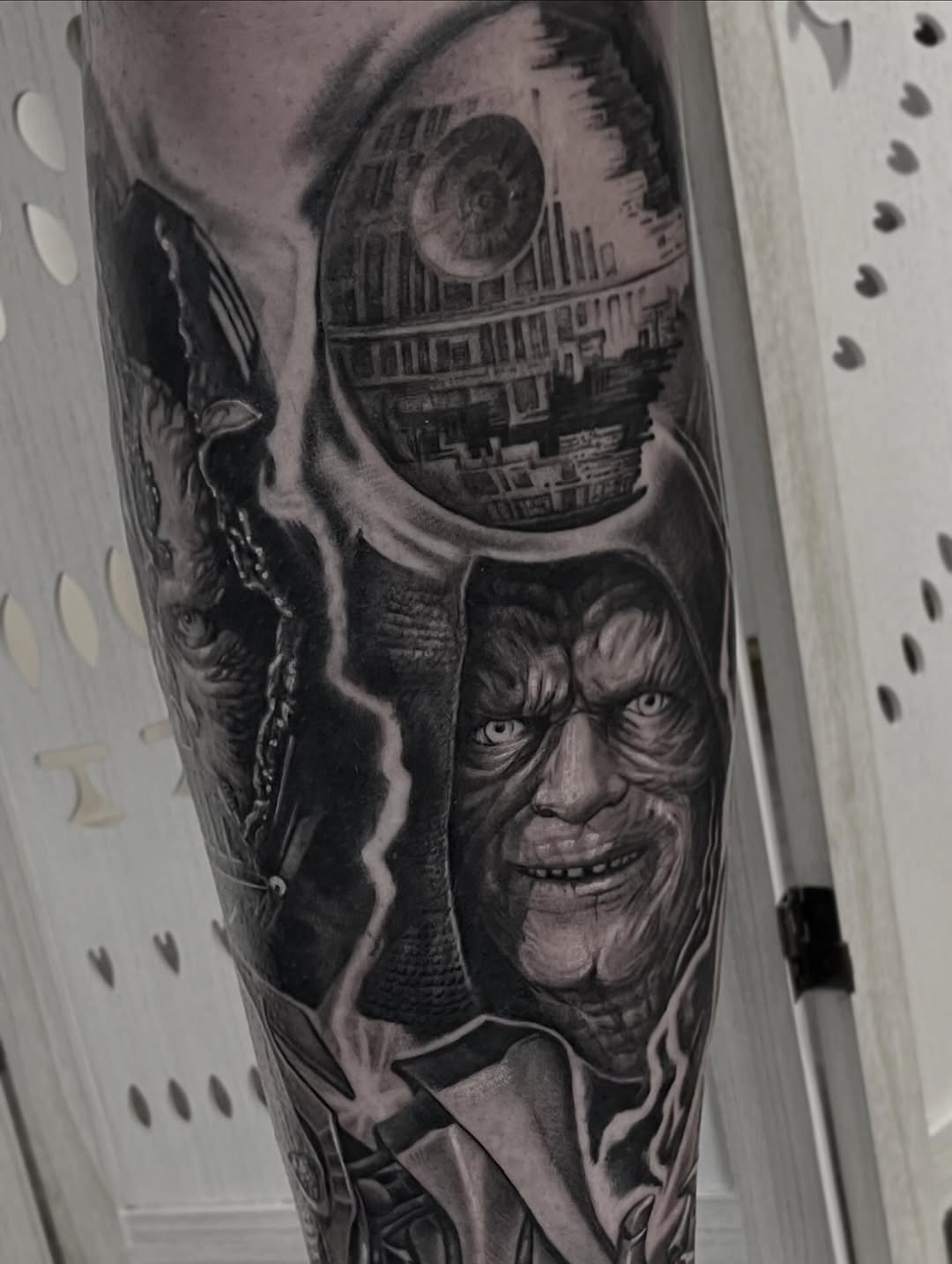 Tattoo by @hudslim — realism, black_and_grey