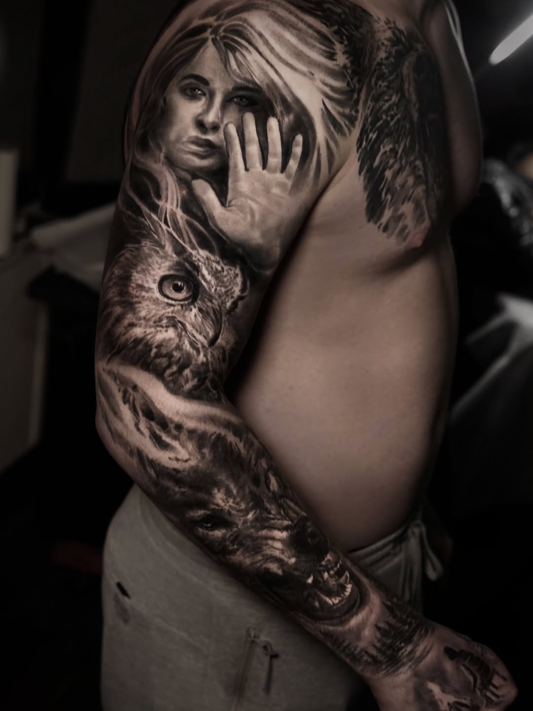 Tattoo by @sim_camillonitattoos — realism, black_and_grey