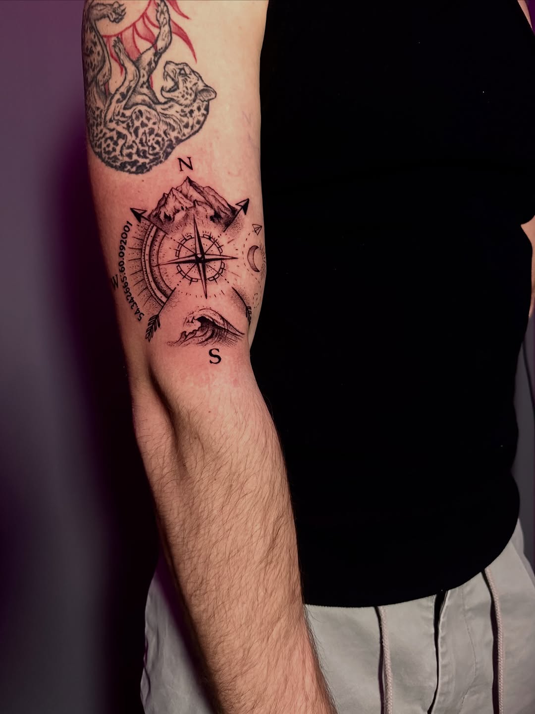 Tattoo by @mklvayne.tattoos — black_and_grey, fine_line