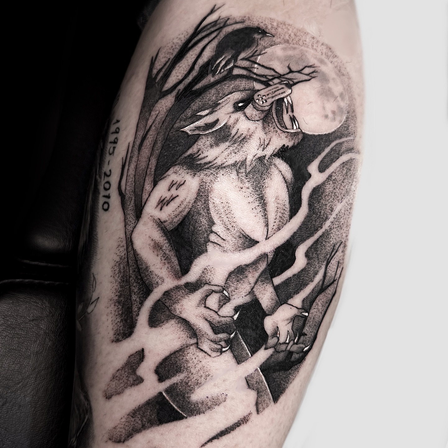 Tattoo by @derracula — black_and_grey, realism