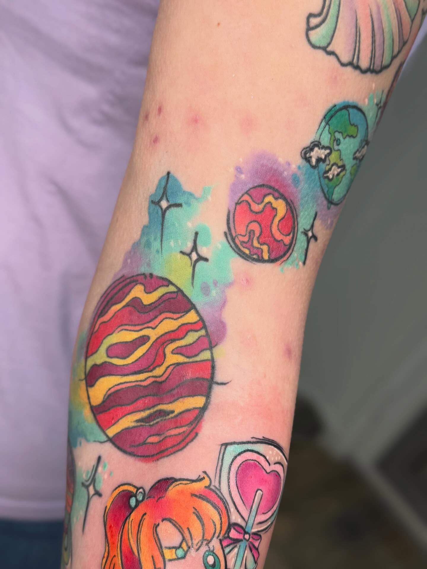Tattoo by @glitterally.sarah — watercolor, new_school