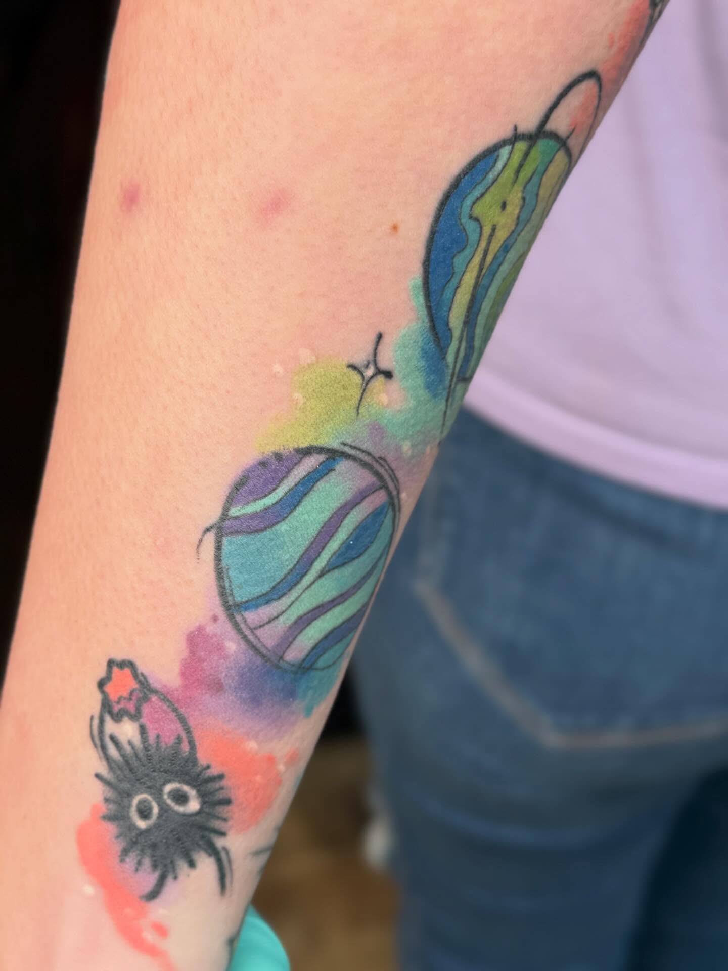 Tattoo by @glitterally.sarah — watercolor, new_school