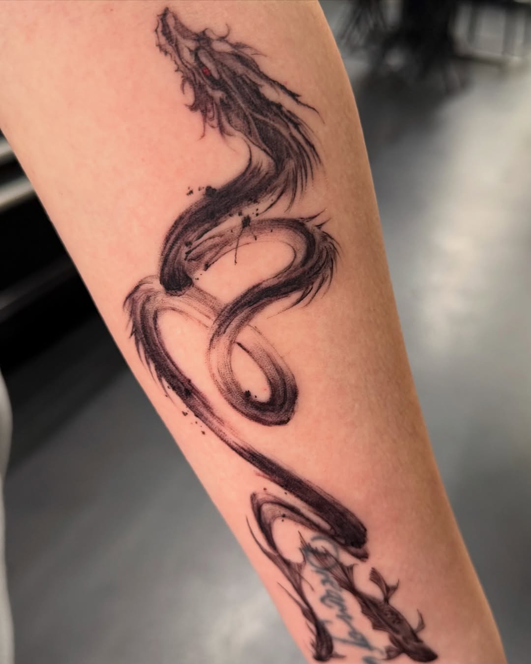 Tattoo by @geetat7 — blackwork, illustrative