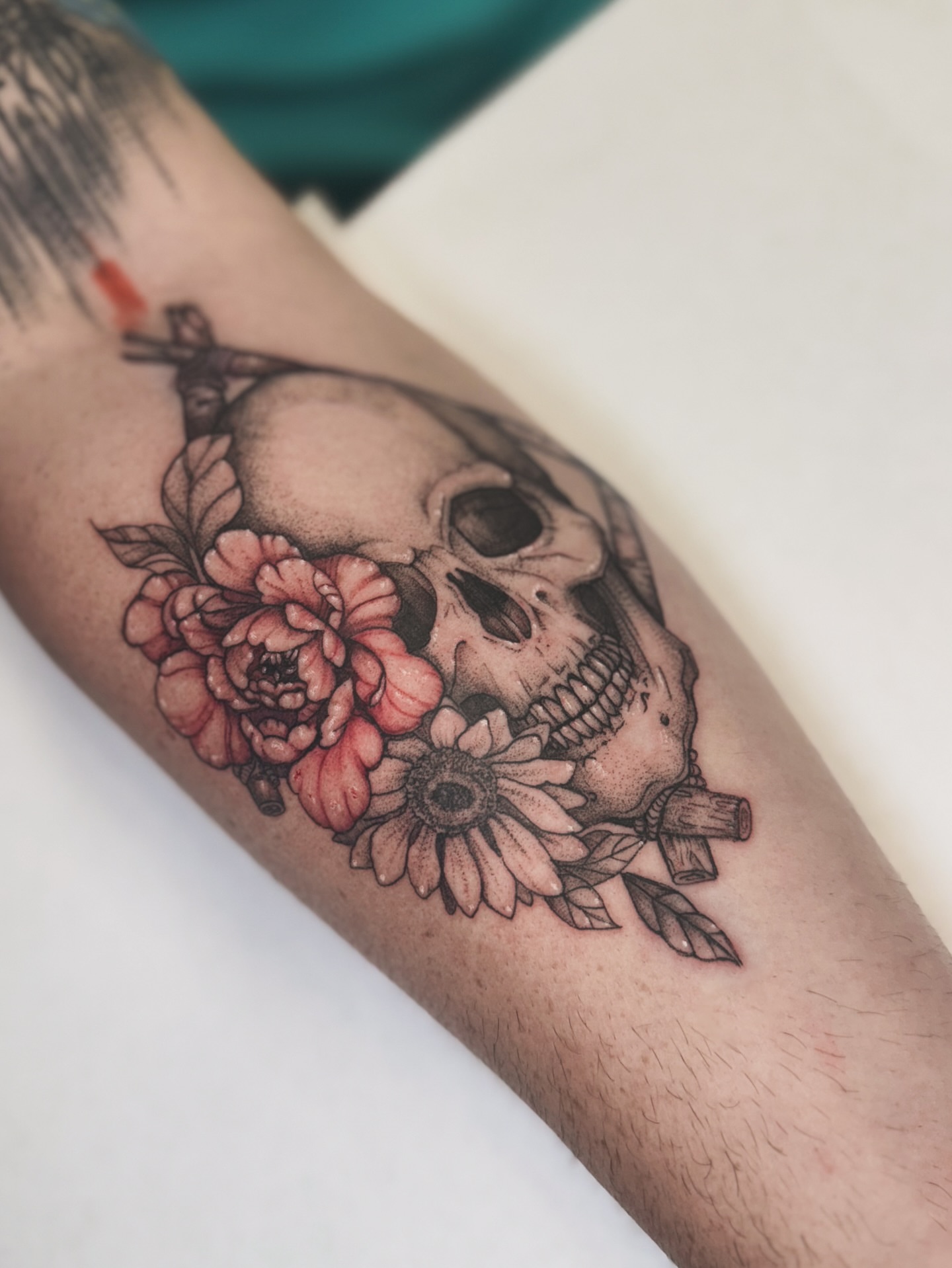 Tattoo by @ajollytattoo — realism, dotwork