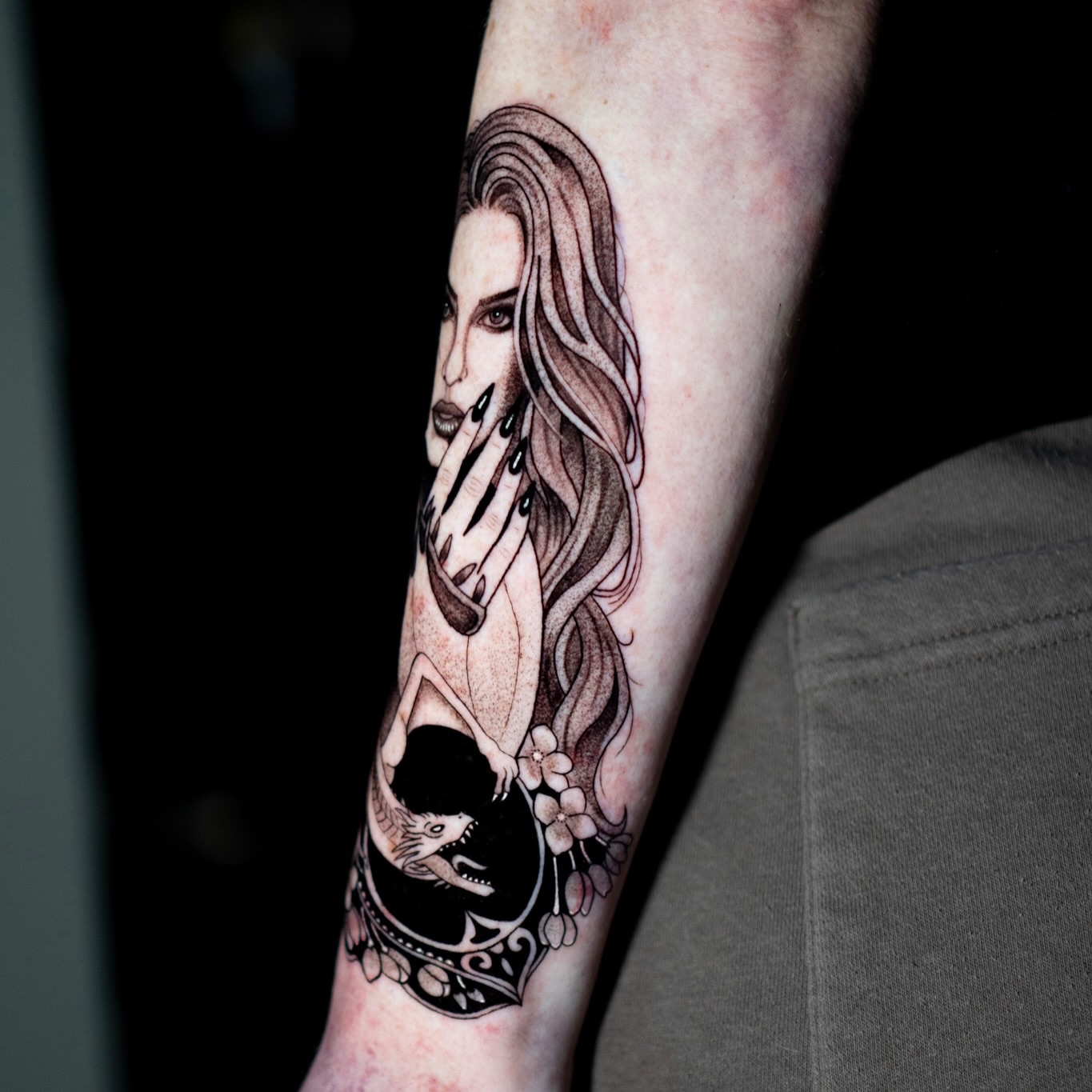 Mermaid realism tattoo on the forearm by Jorden Ruppe