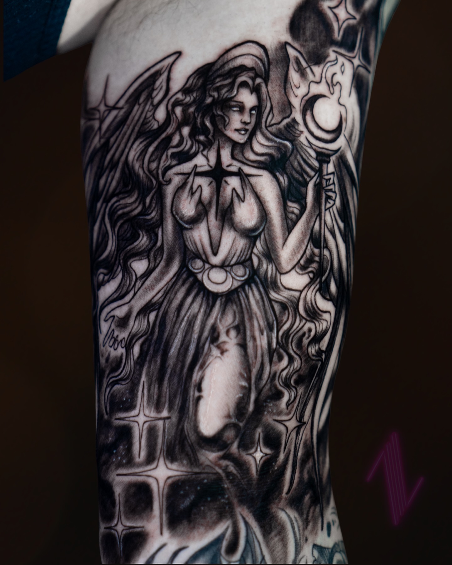 Tattoo by @zol_helios — black_and_grey, realism