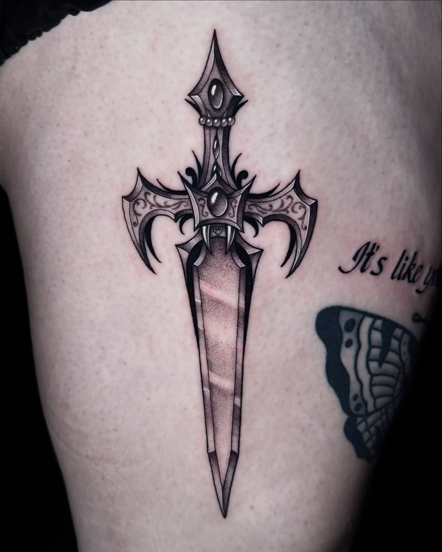 Tattoo by @lyssa_jtattoo — black_and_grey