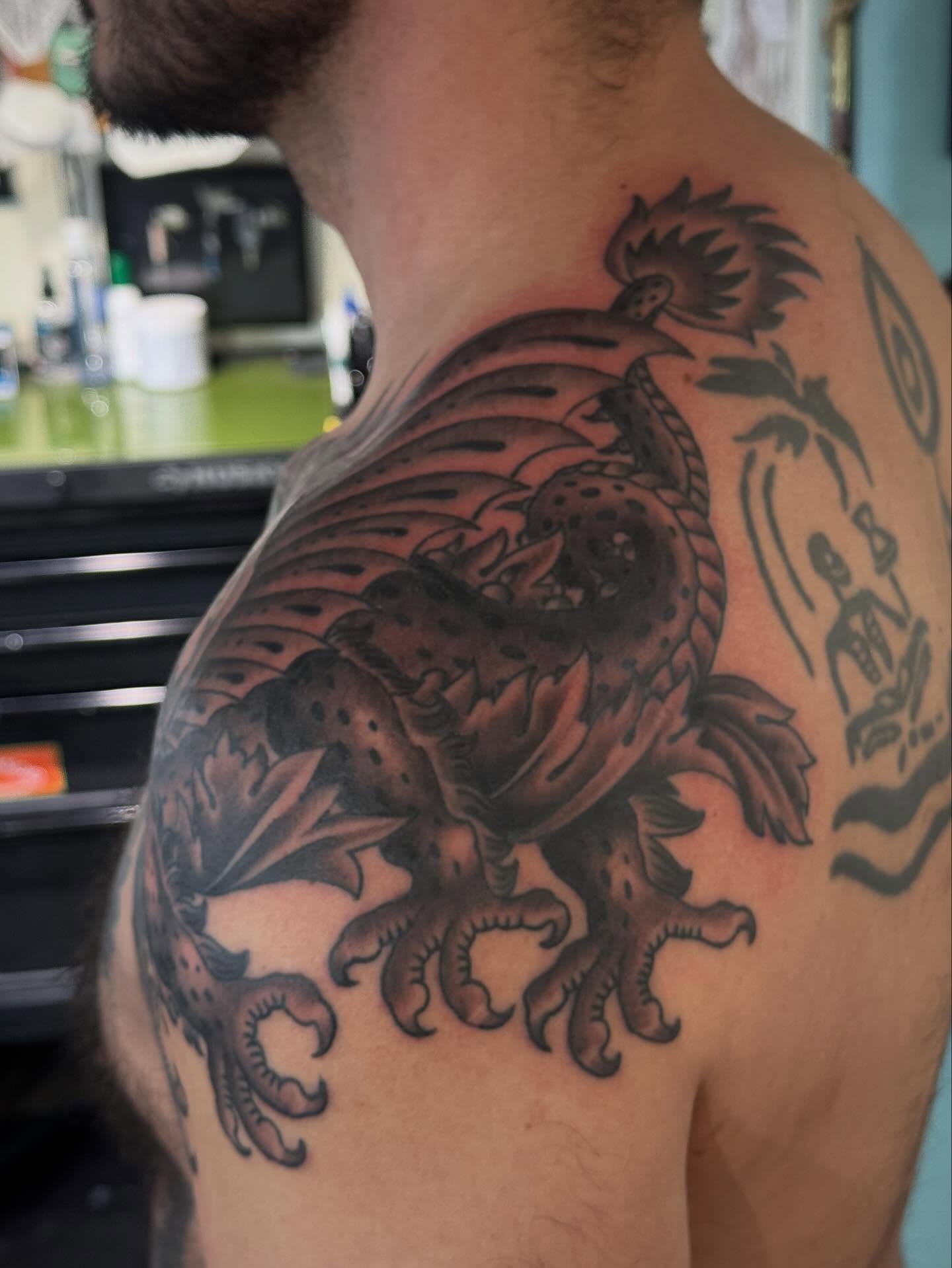 Tattoo by @laurent_trelaun — american_traditional, black_and_grey