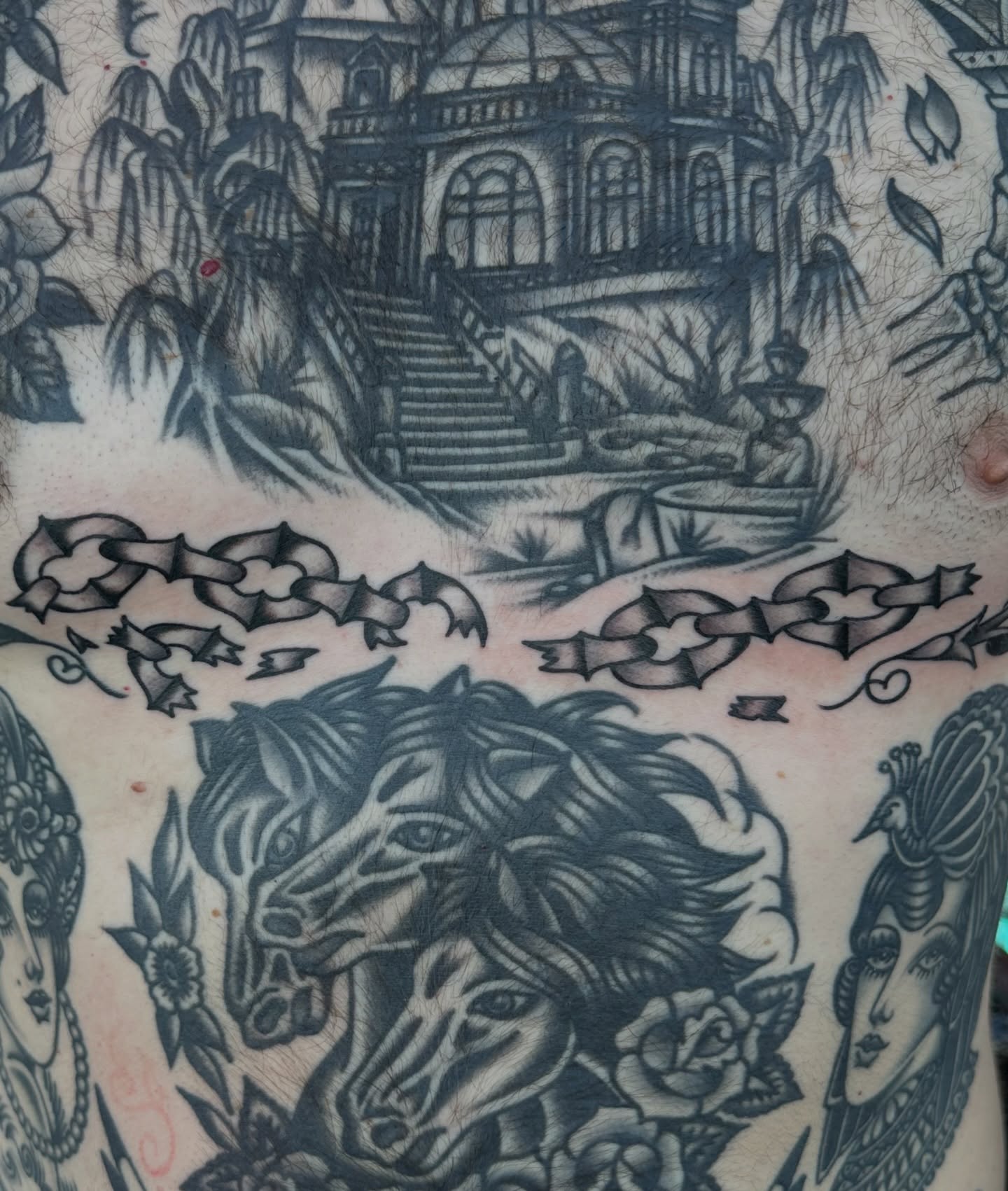 Tattoo by @bonhommetattoo — black_and_grey, realism