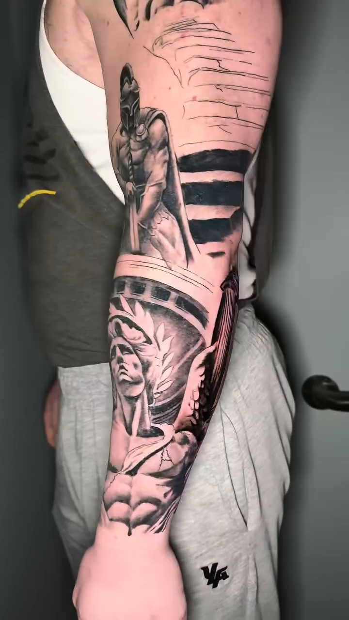 Tattoo by @shellzinkz — black_and_grey, realism