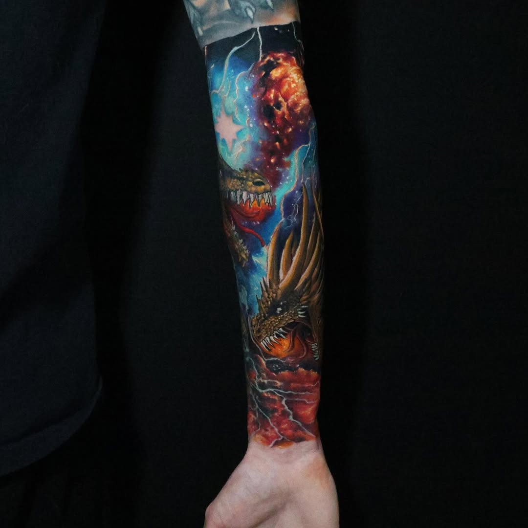 Tattoo by @dragonflytattoostudio — realism, trash_polka